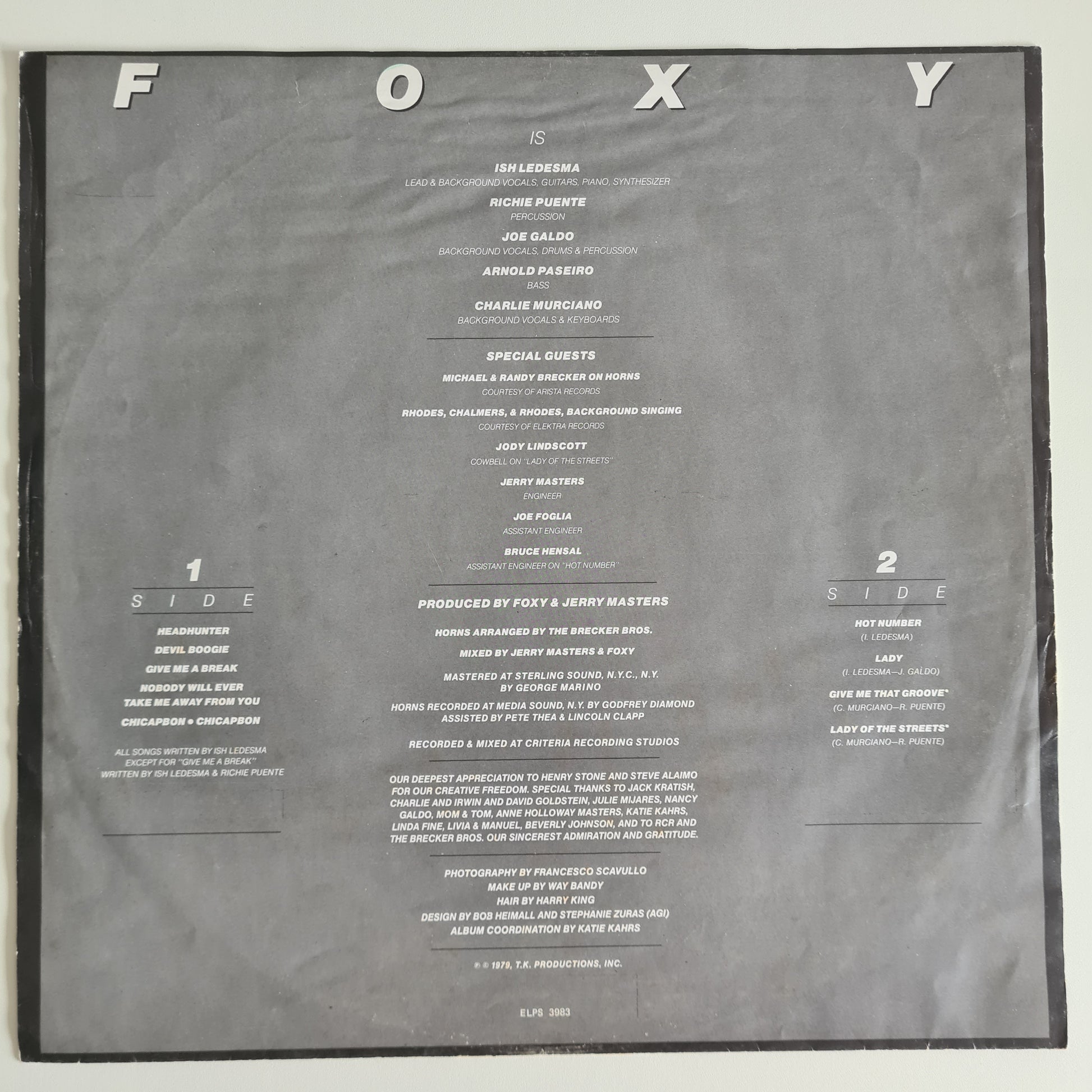 Foxy – Hot Numbers - 1979 - Vinyl Record LP - Sound Hound Records