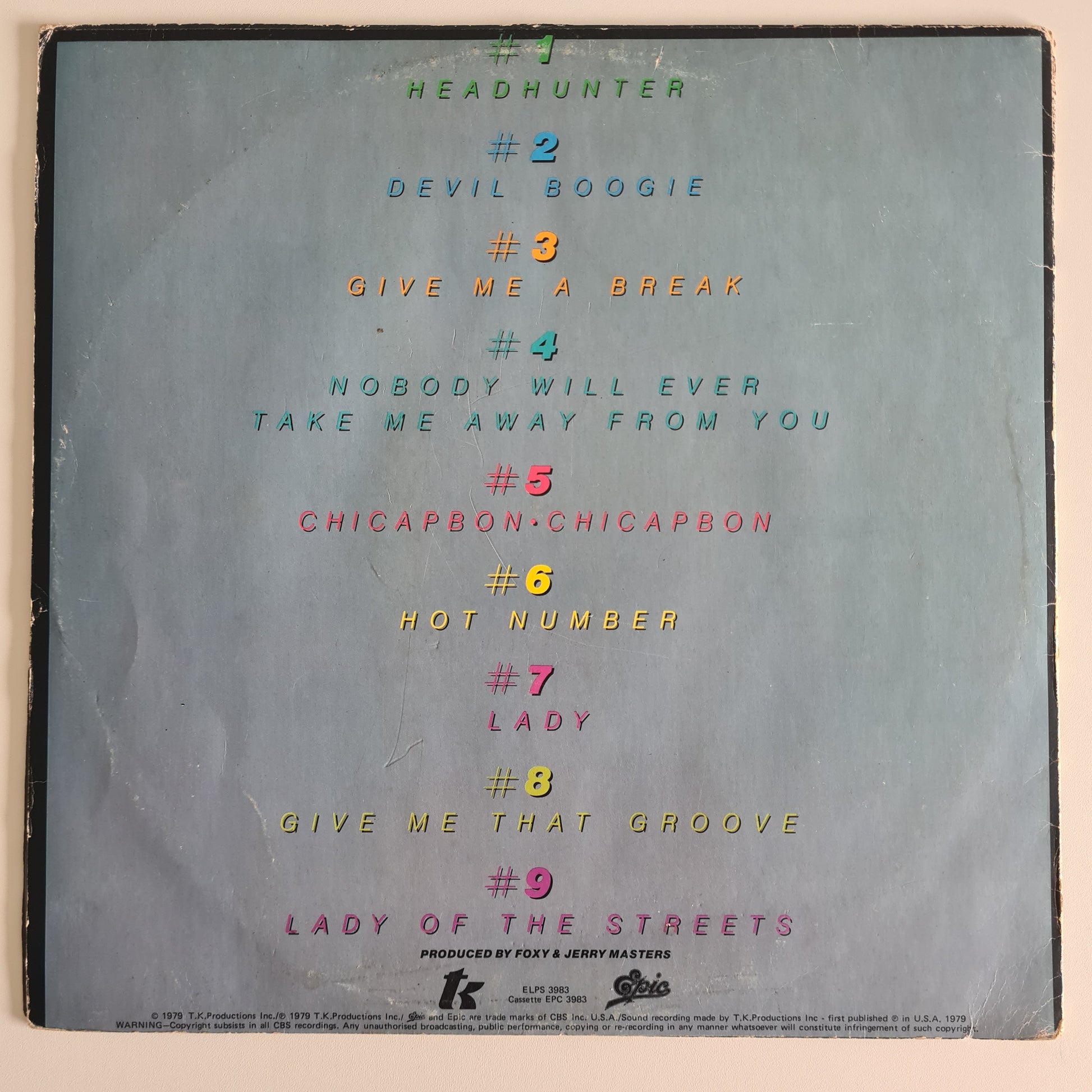 Foxy – Hot Numbers - 1979 - Vinyl Record LP - Sound Hound Records