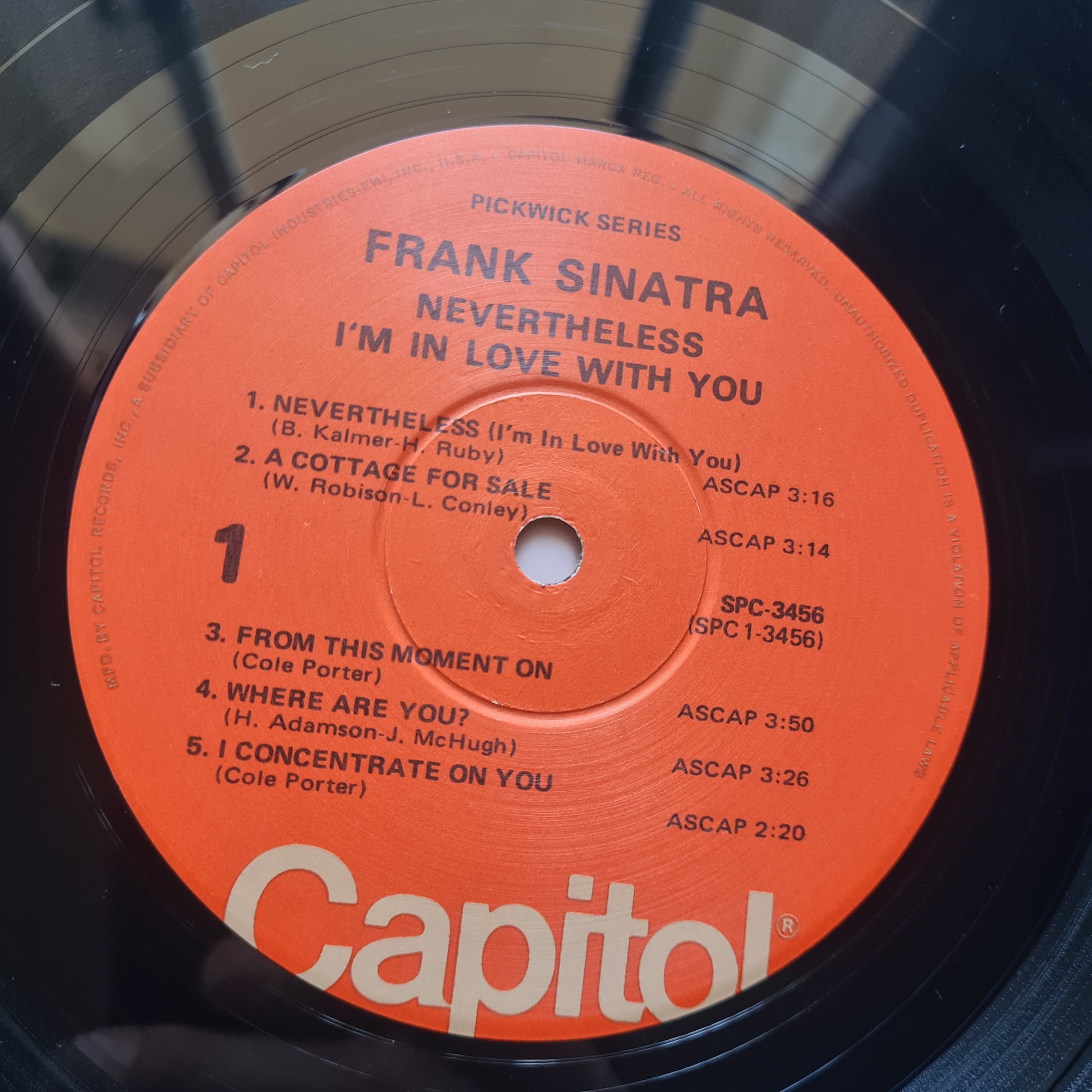 Frank Sinatra - Nevertheless I'm In Love With You -1968 - Vinyl Record LP - Sound Hound Records