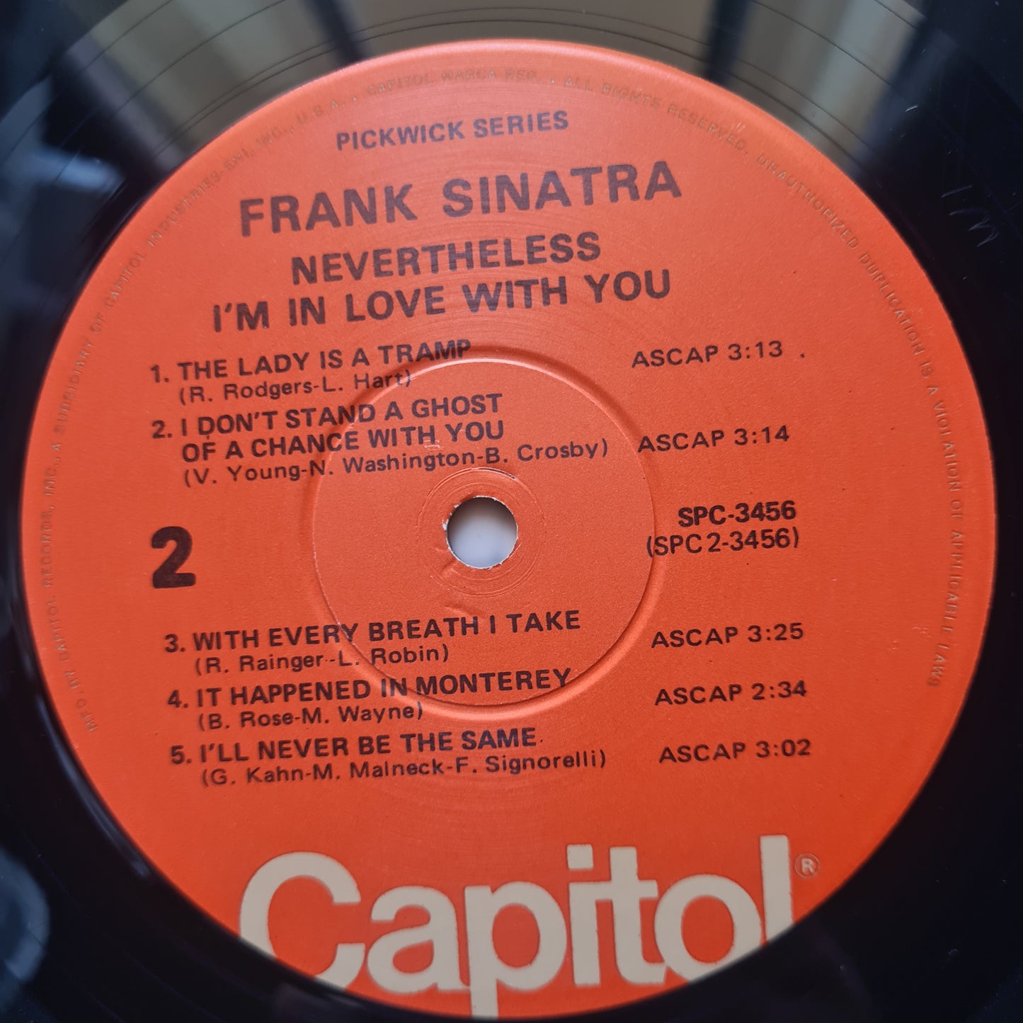 Frank Sinatra - Nevertheless I'm In Love With You -1968 - Vinyl Record LP - Sound Hound Records