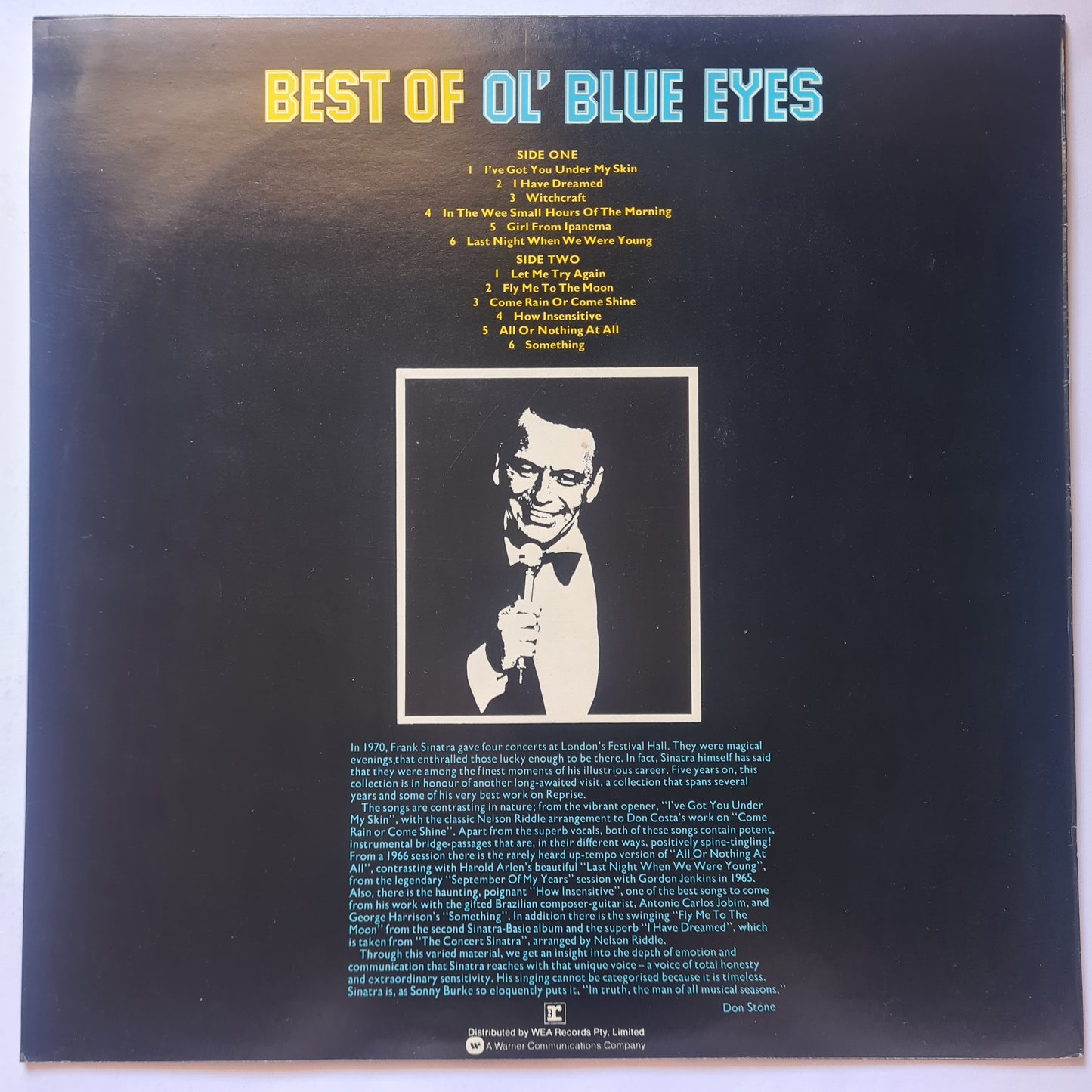 Frank Sinatra – Best Of Ol' Blue Eyes - 1975 - Vinyl Record LP (near mint) - Sound Hound Records