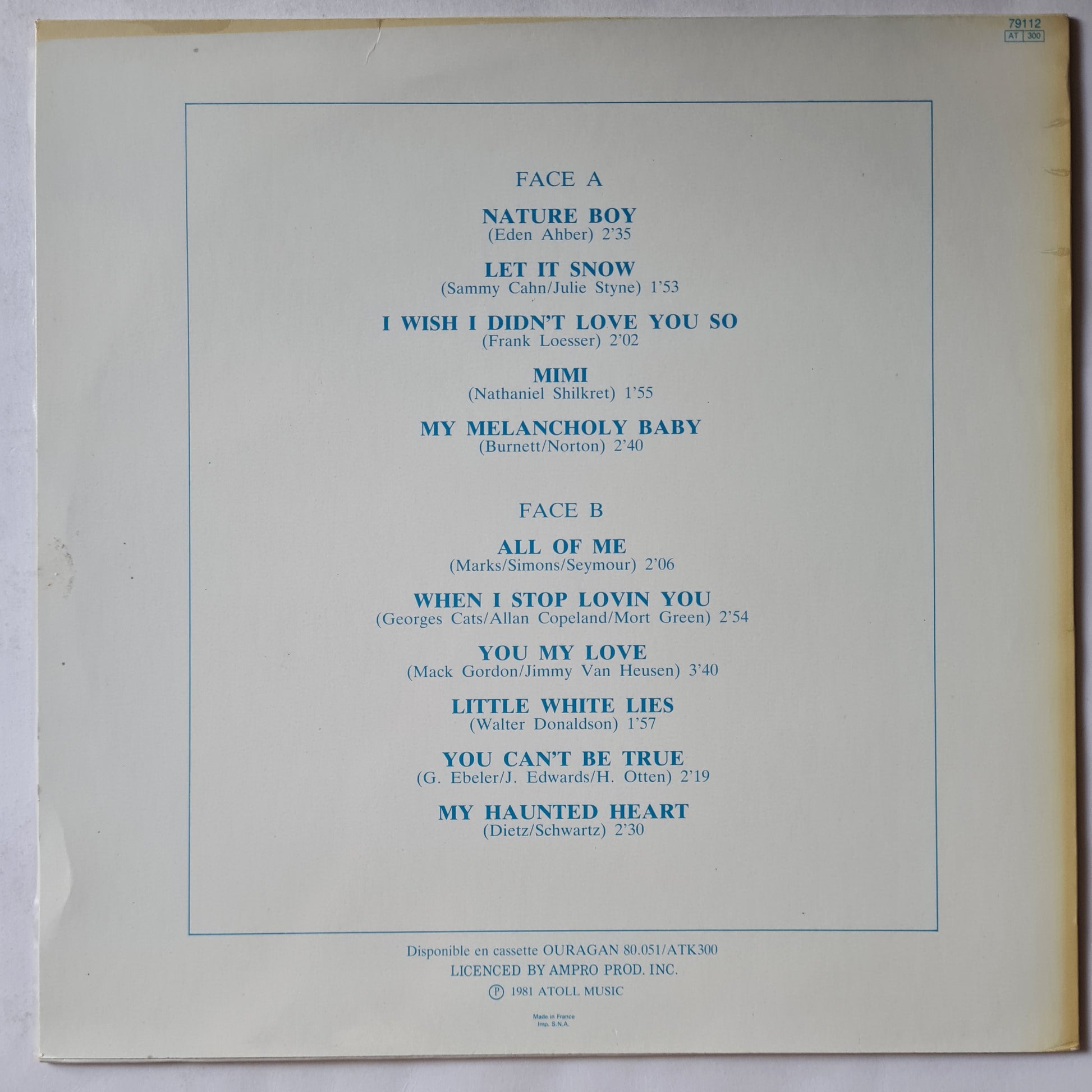 Frank Sinatra – Collection Portrait De Frank Sinatra - 1980 - Vinyl Record LP (near mint) - Sound Hound Records