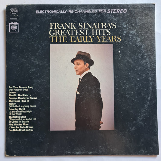 Frank Sinatra –  Frank Sinatra's Greatest Hits The Early Years - 1966 - Vinyl Record LP - Sound Hound Records