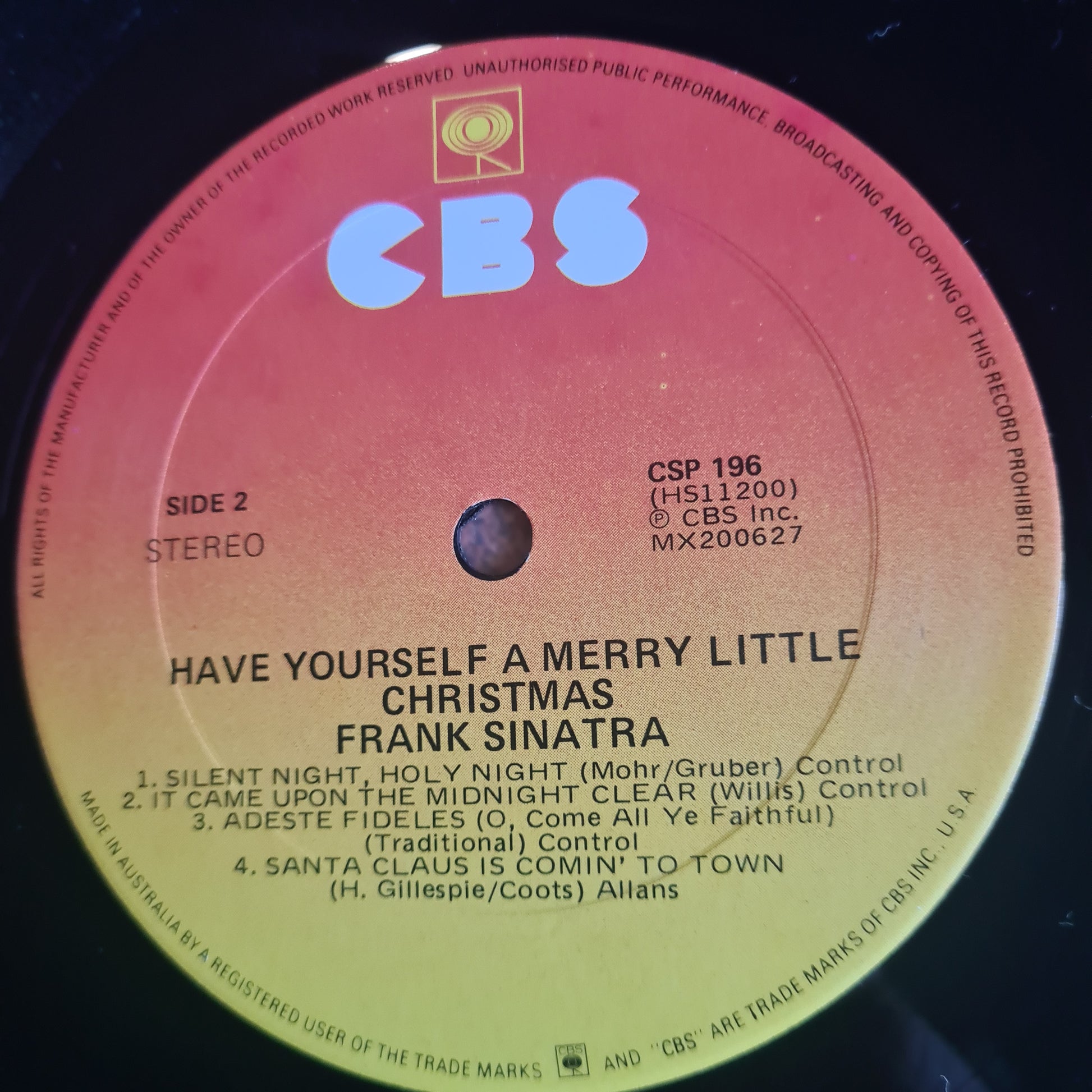 Frank Sinatra – Have Yourself A Merry Little Christmas - 1948 (1970's Australian Pressing) - Vinyl Record LP - Sound Hound Records