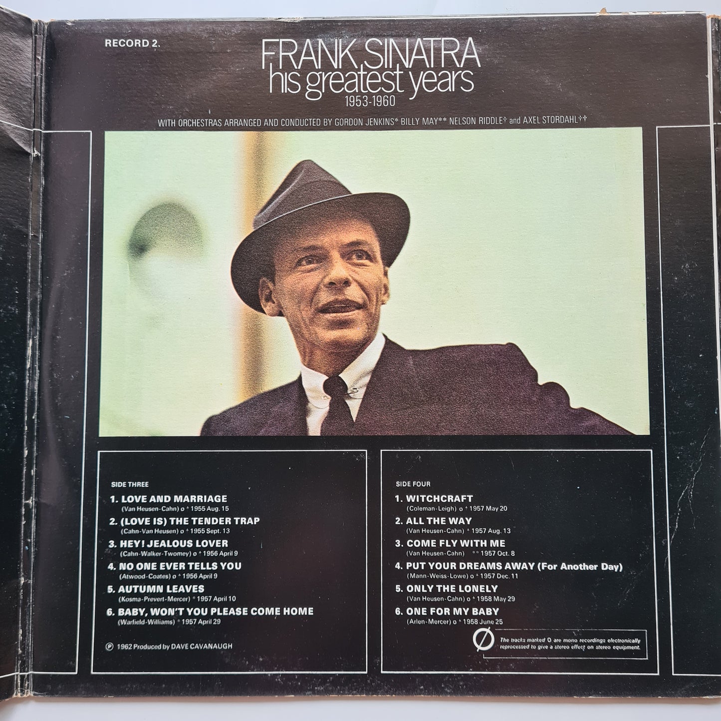 Frank Sinatra – His Greatest Years - 1962 - Vinyl Record 3LP - Sound Hound Records