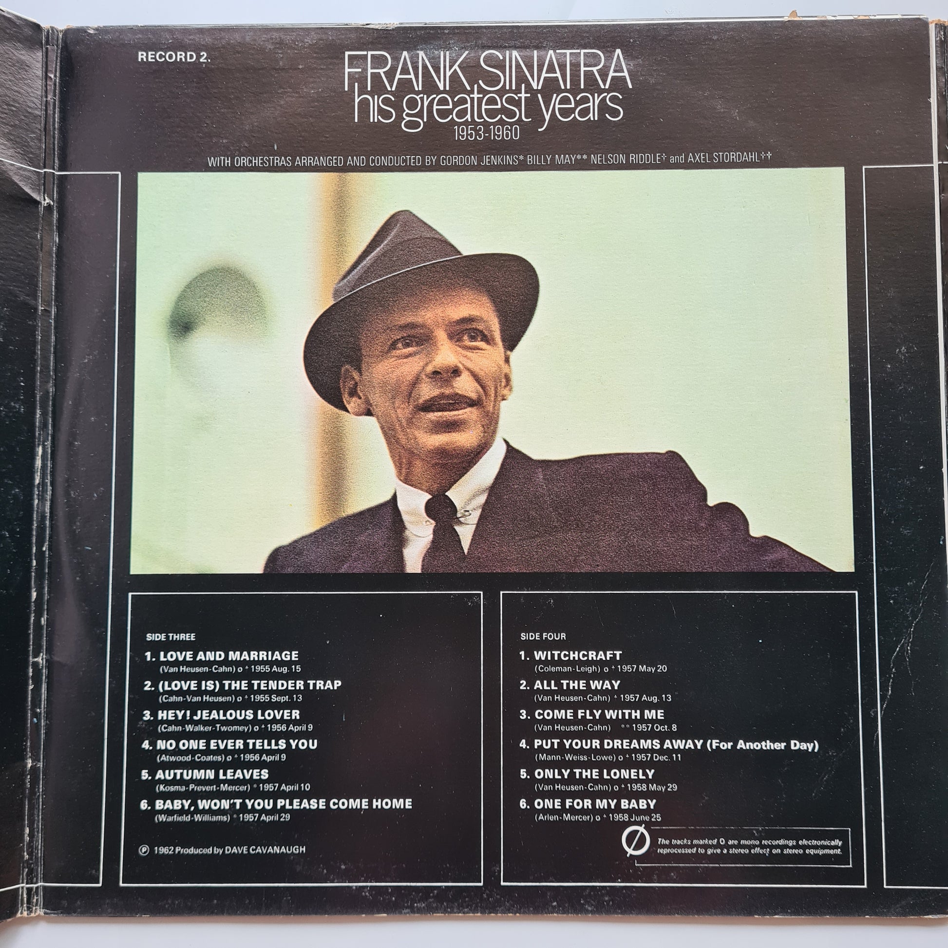 Frank Sinatra – His Greatest Years - 1962 - Vinyl Record 3LP - Sound Hound Records