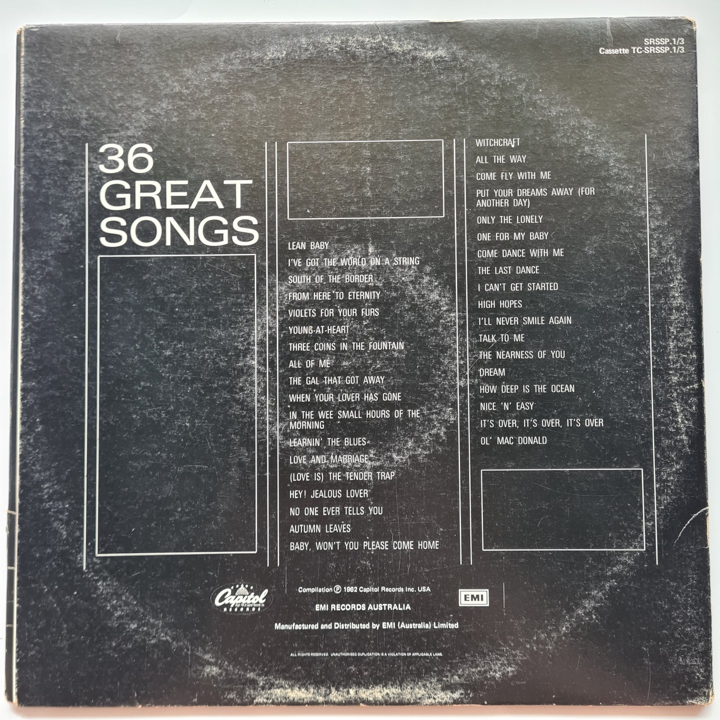 Frank Sinatra – His Greatest Years - 1962 - Vinyl Record 3LP - Sound Hound Records