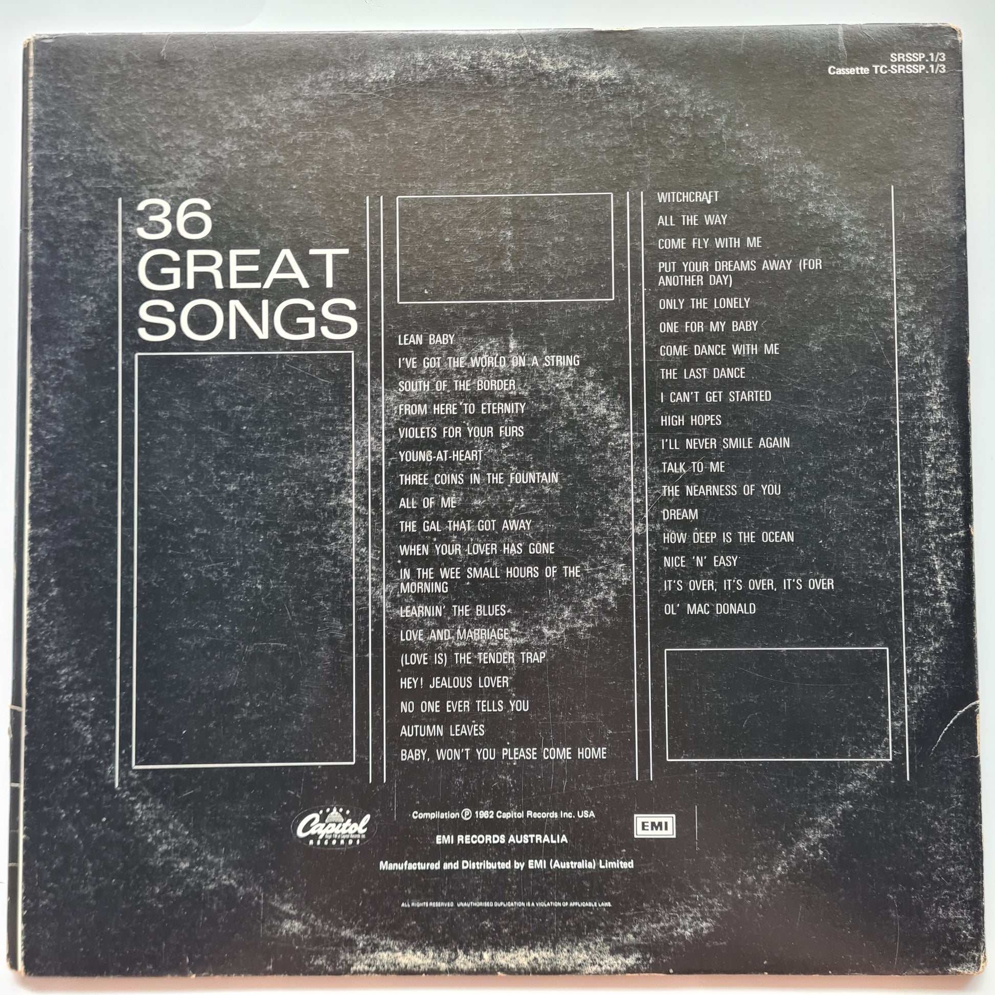 Frank Sinatra – His Greatest Years - 1962 - Vinyl Record 3LP - Sound Hound Records