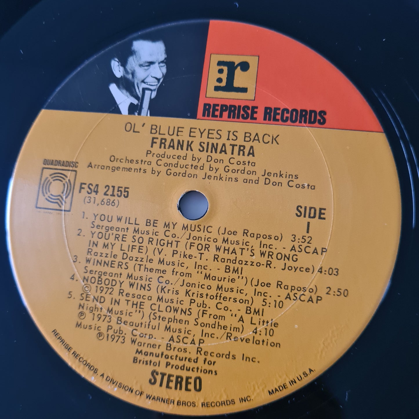Frank Sinatra – Ol' Blue Eyes Is Back - 1973 - Vinyl Record LP - Sound Hound Records