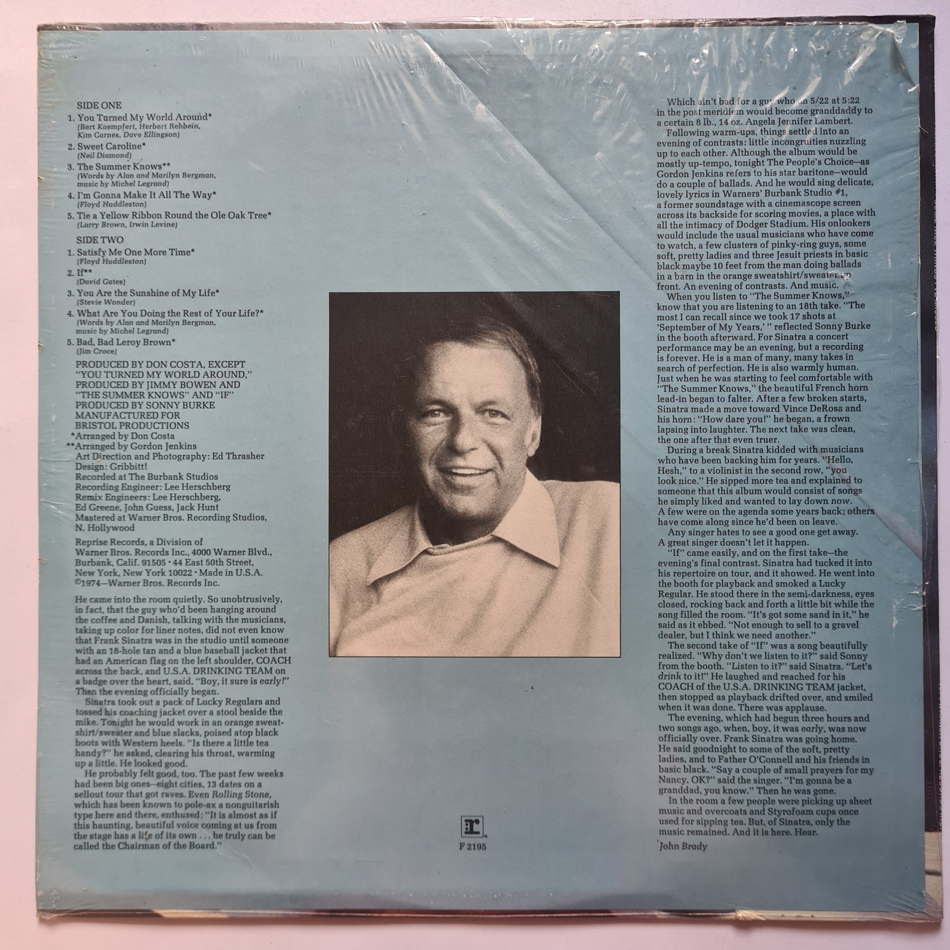 Frank Sinatra – Some Nice Things I've Missed - 1974 - Vinyl Record LP (MINT) - Sound Hound Records