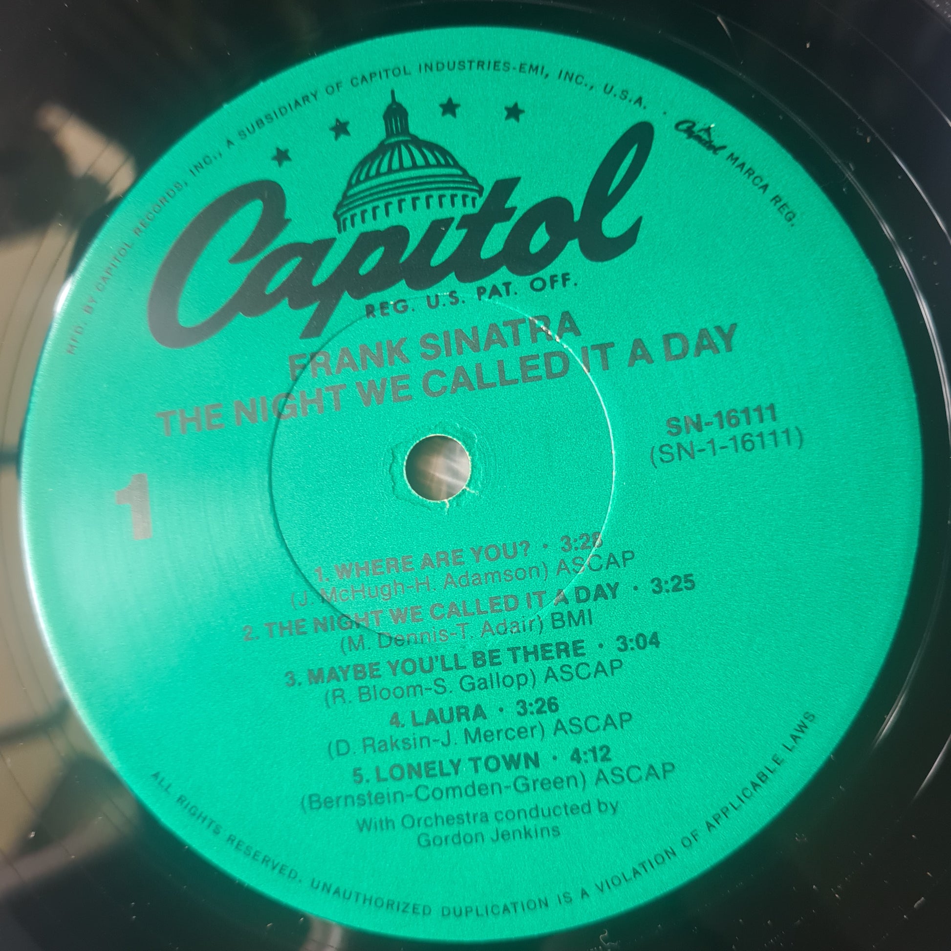 Frank Sinatra – The Night We Called It A Day - 1979 - Vinyl Record LP (near mint) - Sound Hound Records