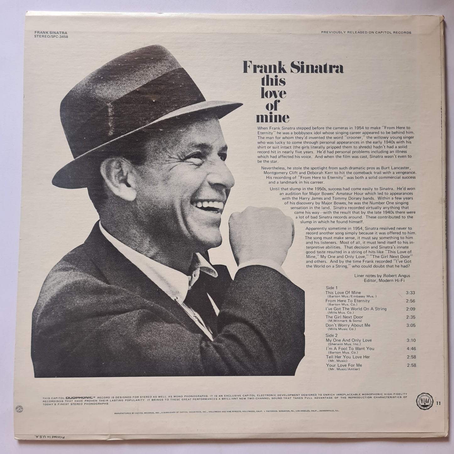 Frank Sinatra – This Love Of Mine - 1969 - Vinyl Record LP (near mint) - Sound Hound Records