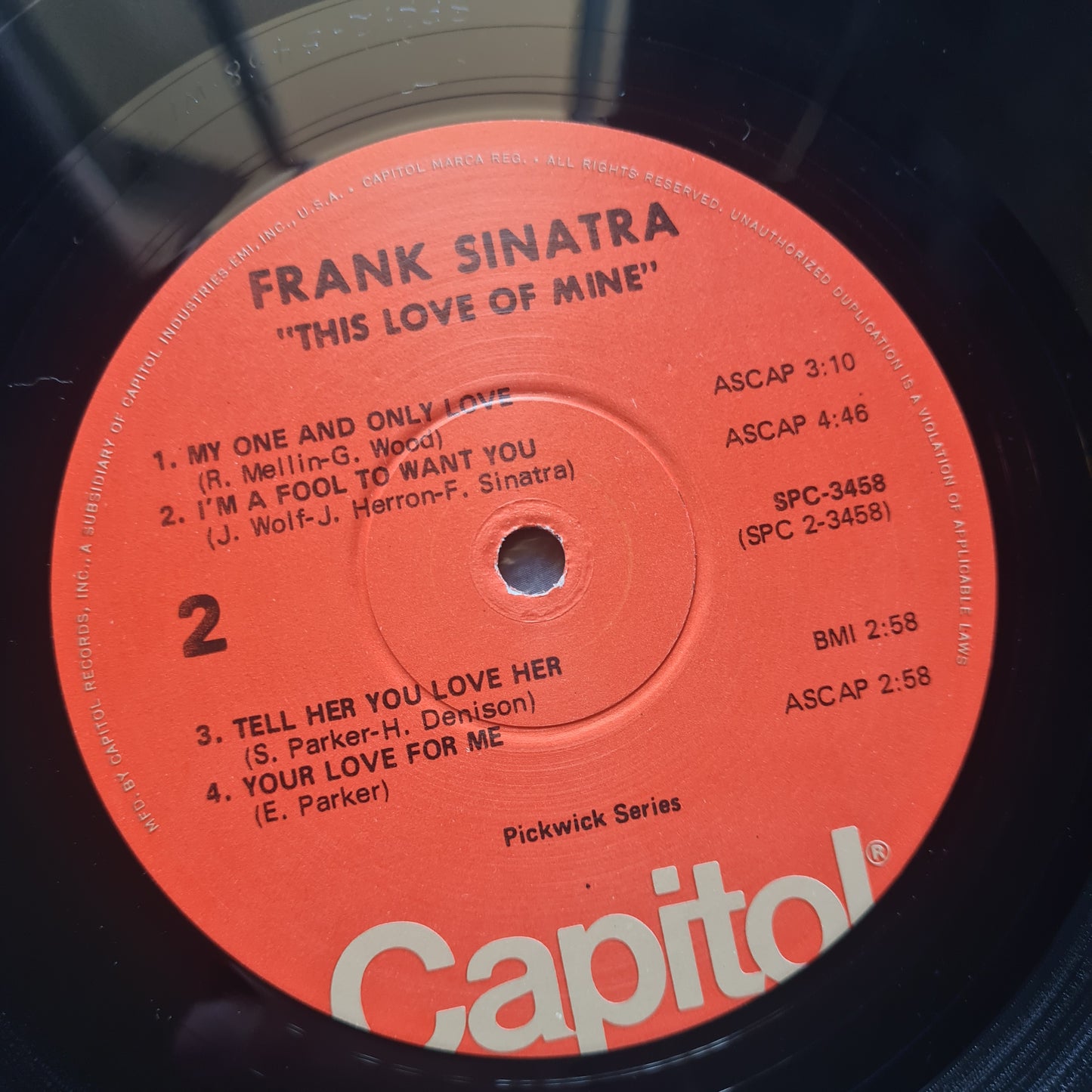Frank Sinatra – This Love Of Mine - 1969 - Vinyl Record LP (near mint) - Sound Hound Records