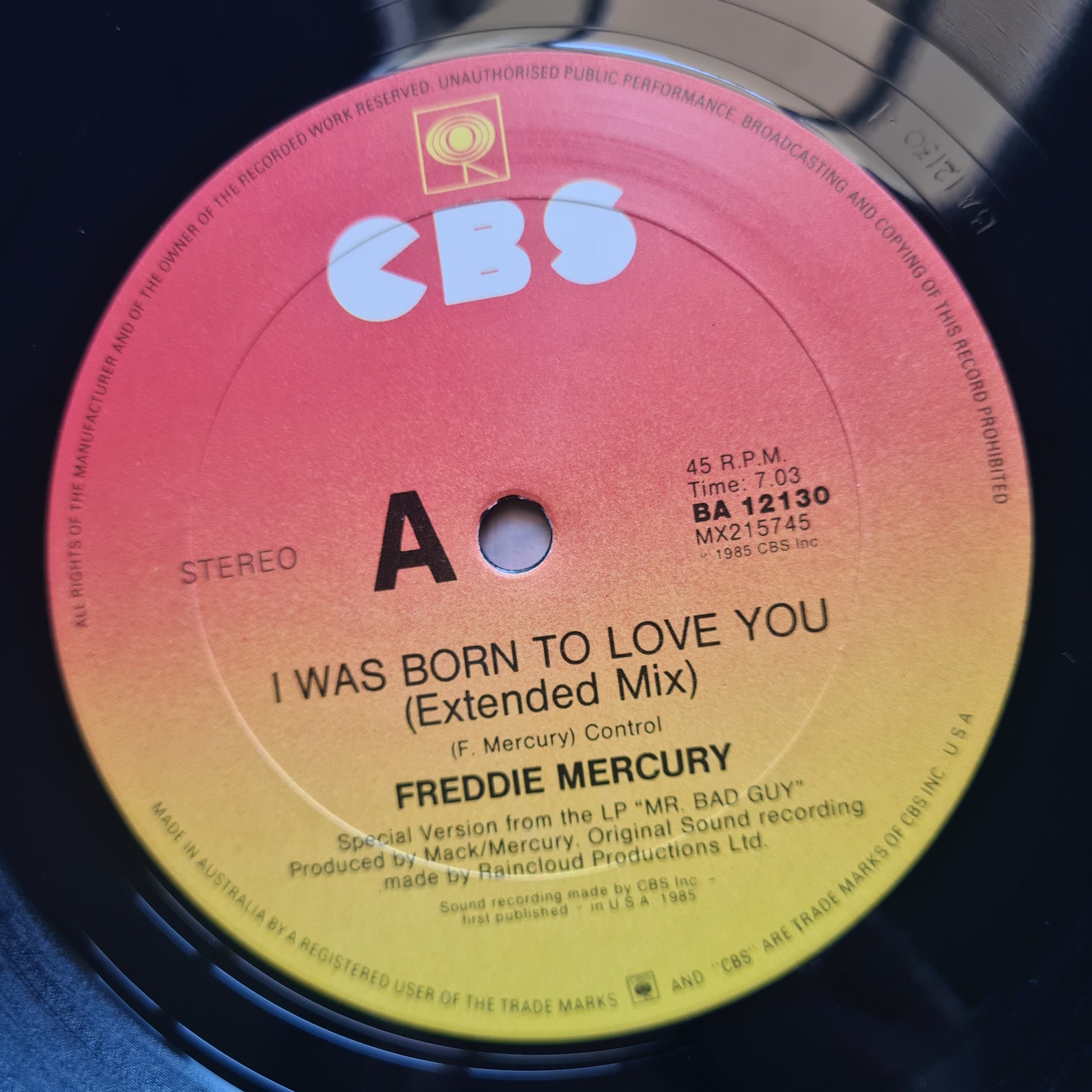 Freddie Mercury (Queen) – I Was Born To Love You - 1985 - Vinyl Record Maxi Single- (Near Mint) - Sound Hound Records