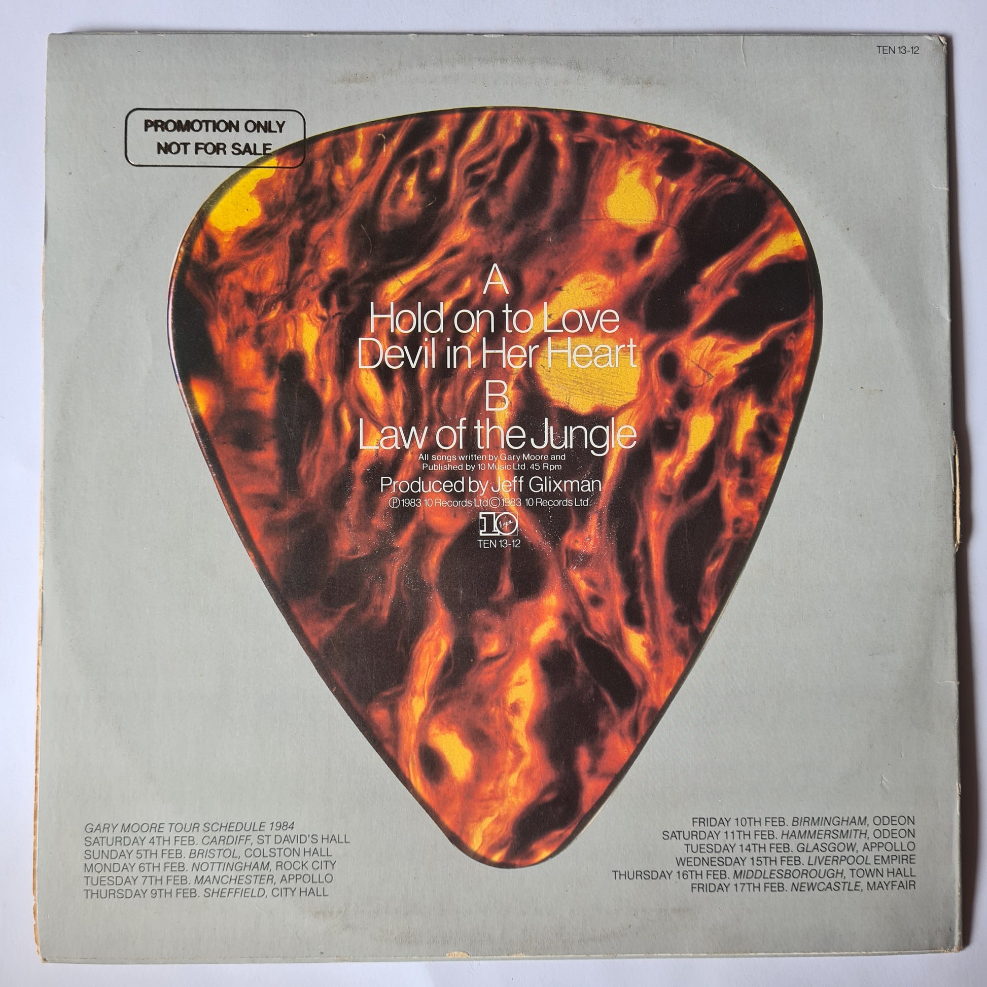 Gary Moore (Thin Lizzy) – Hold On To Love (Promo) - 1983 - Maxi Single Vinyl Record - Sound Hound Records