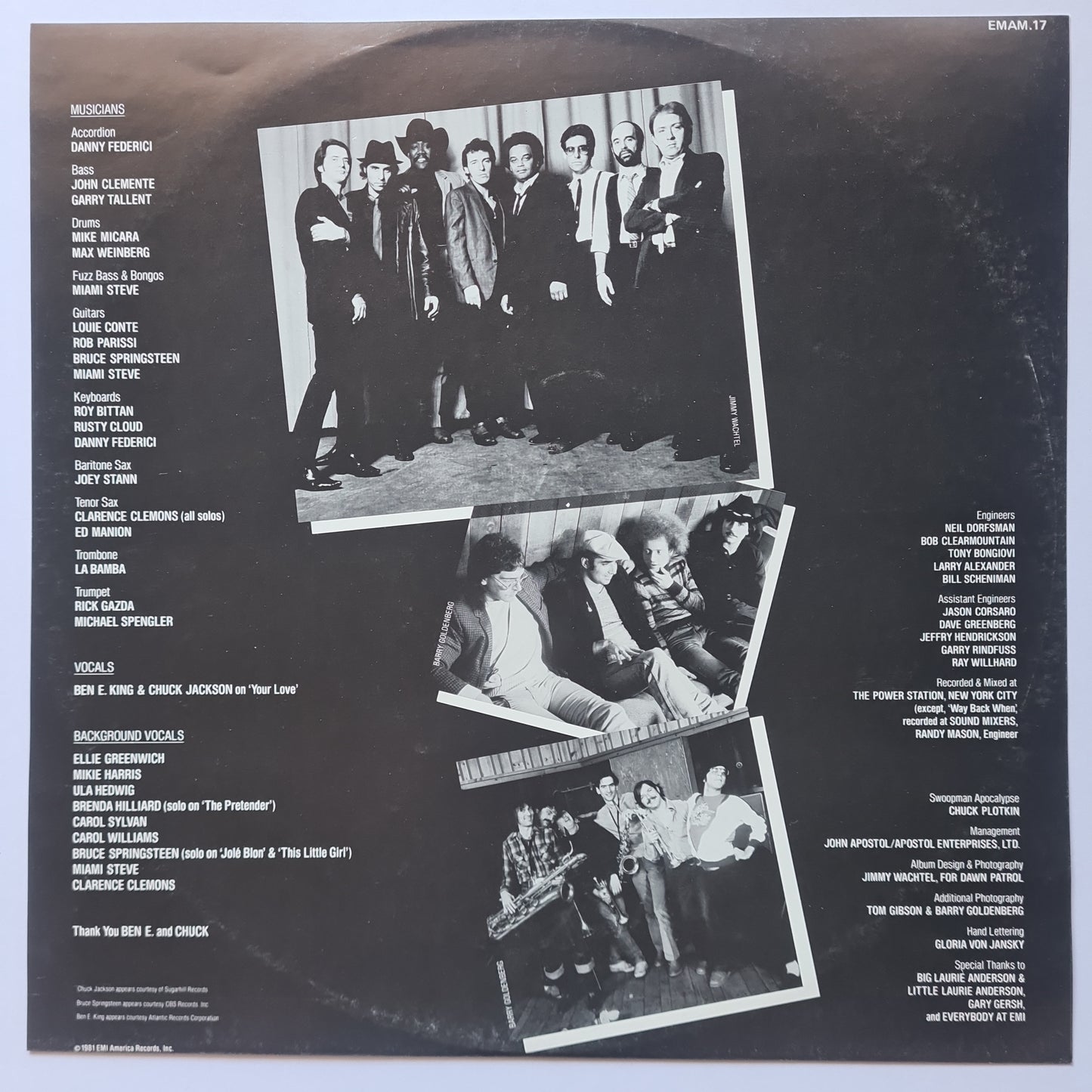 Gary U.S Bonds (Springsteen)  – Dedication - 1981 - Vinyl Record LP - Sound Hound Records