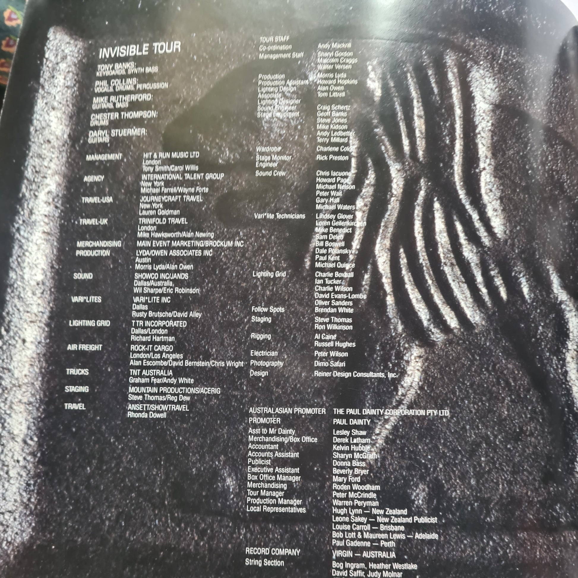 Genesis - Invisible Tour 1987 - Original Concert Tour Book/Program - Sound Hound Records