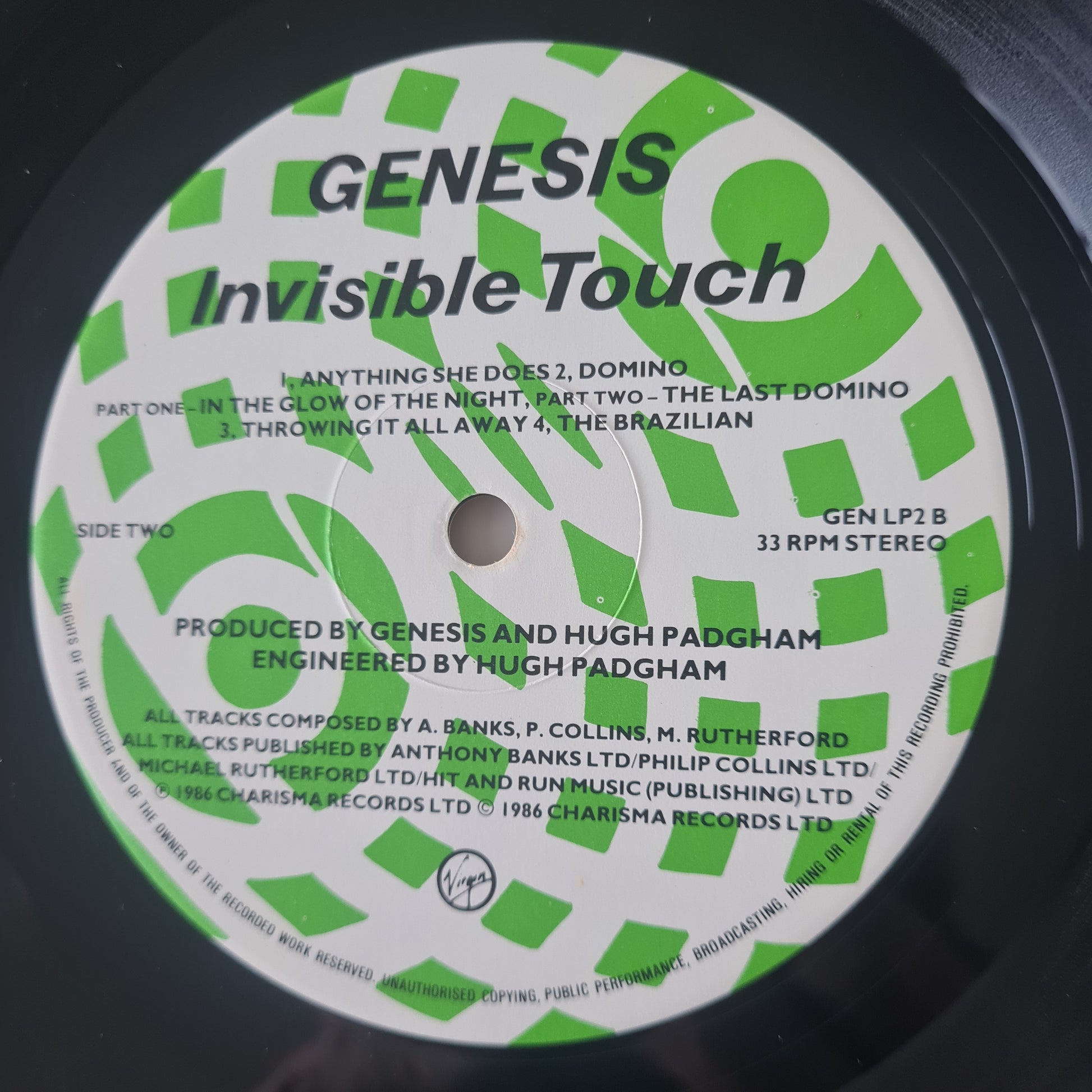 Genesis – Invisible Touch - 1986 - Vinyl Record LP - Sound Hound Records