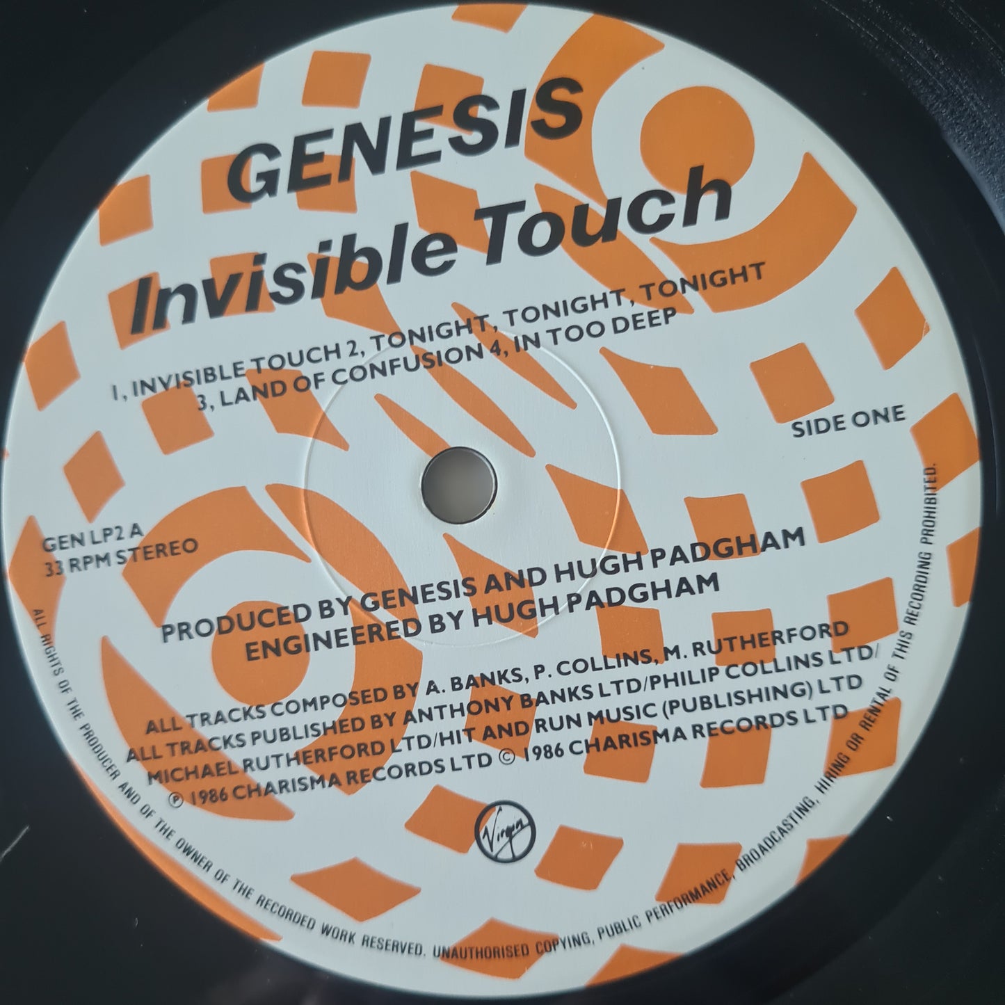 Genesis – Invisible Touch - 1986 - Vinyl Record LP - Sound Hound Records