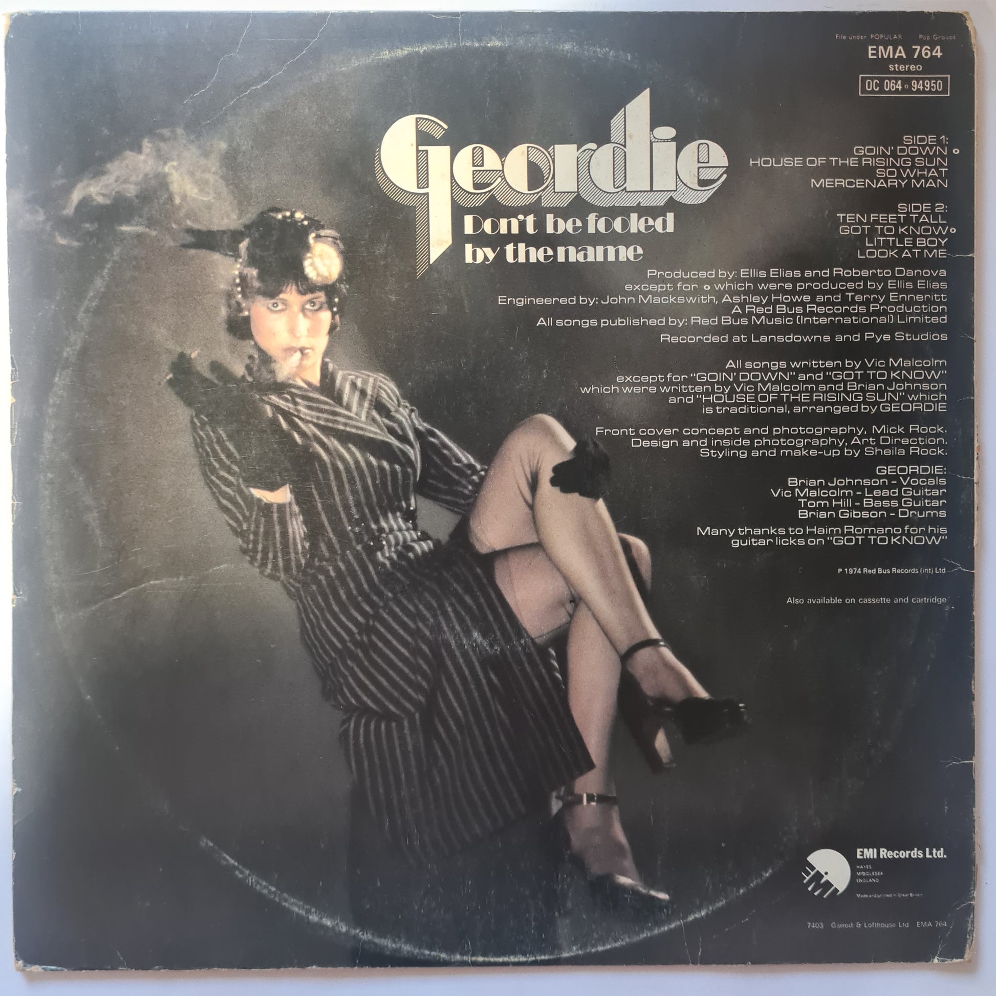 Geordie (AC/DC Related- Brian Johnson) – Don't Be Fooled By The Name - 1974 - Vinyl Record LP - Sound Hound Records