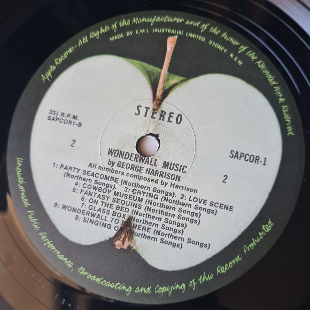 George Harrison – Wonderwall Music - 1968 (2nd Australian Pressing) - Vinyl Record LP (near mint) *RARE* - Sound Hound Records