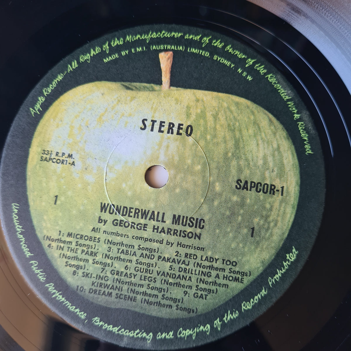 George Harrison – Wonderwall Music - 1968 (2nd Australian Pressing) - Vinyl Record LP (near mint) *RARE* - Sound Hound Records
