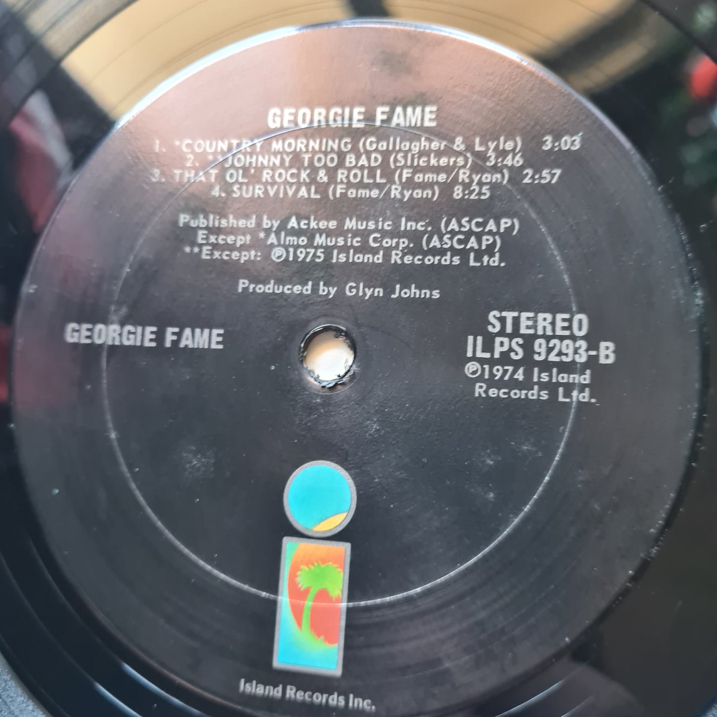 Georgie Fame – Georgie Fame - 1974 - Vinyl Record LP - Sound Hound Records