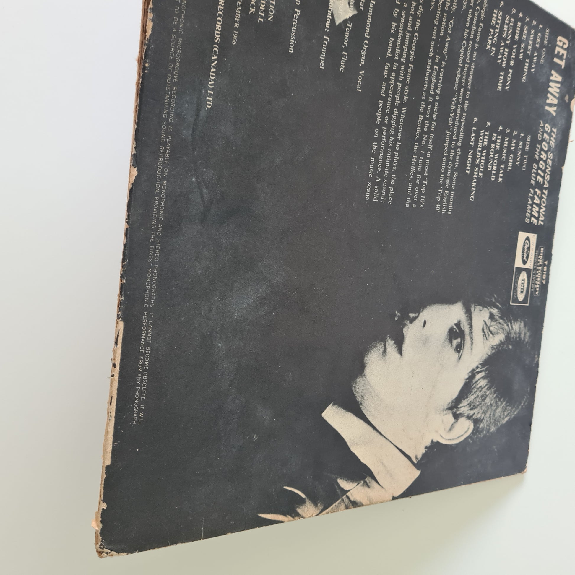 Georgie Fame & The Blue Flames – Get Away - 1966 (Canadian Press) - Vinyl Record LP - Sound Hound Records