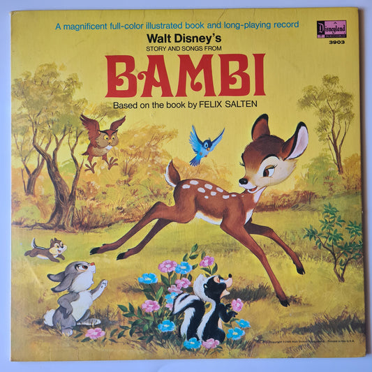 Ginny Tyler - Disney: Story And Songs From Bambi- 1962 (1976 USA Pressing) - Vinyl Record LP - Sound Hound Records