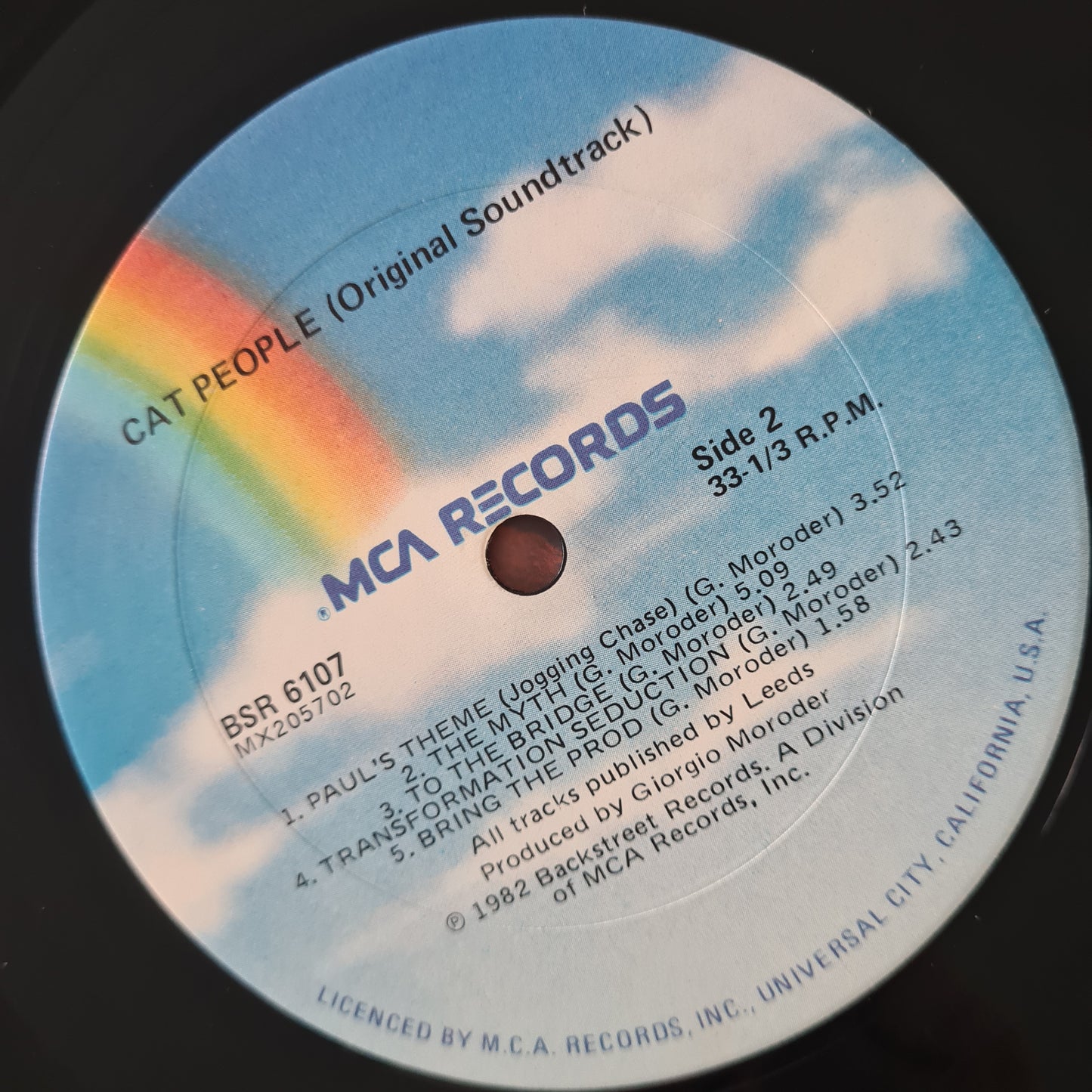 Giorgio Moroder/ David Bowie – Cat People (Original Soundtrack) - 1982 - Vinyl Record LP - Sound Hound Records
