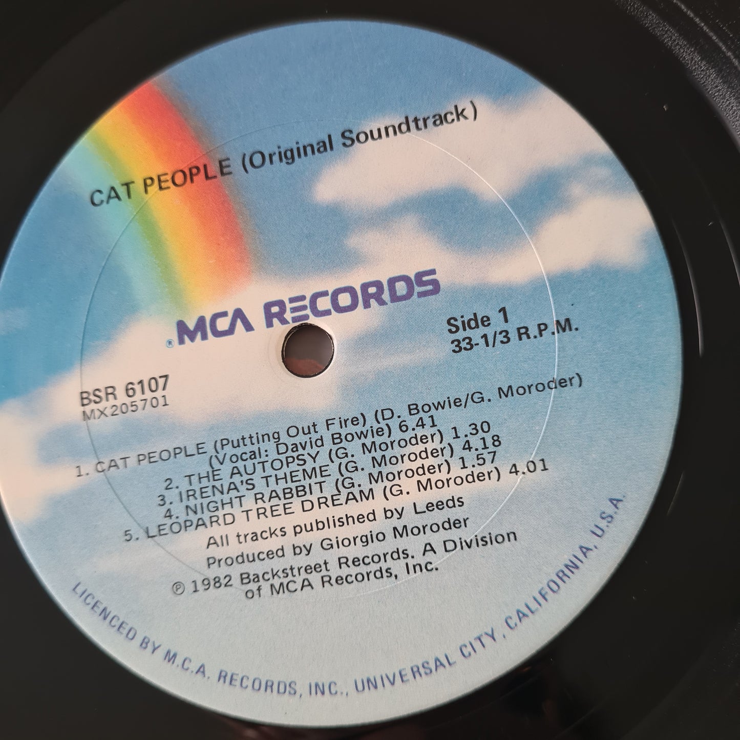 Giorgio Moroder/ David Bowie – Cat People (Original Soundtrack) - 1982 - Vinyl Record LP - Sound Hound Records