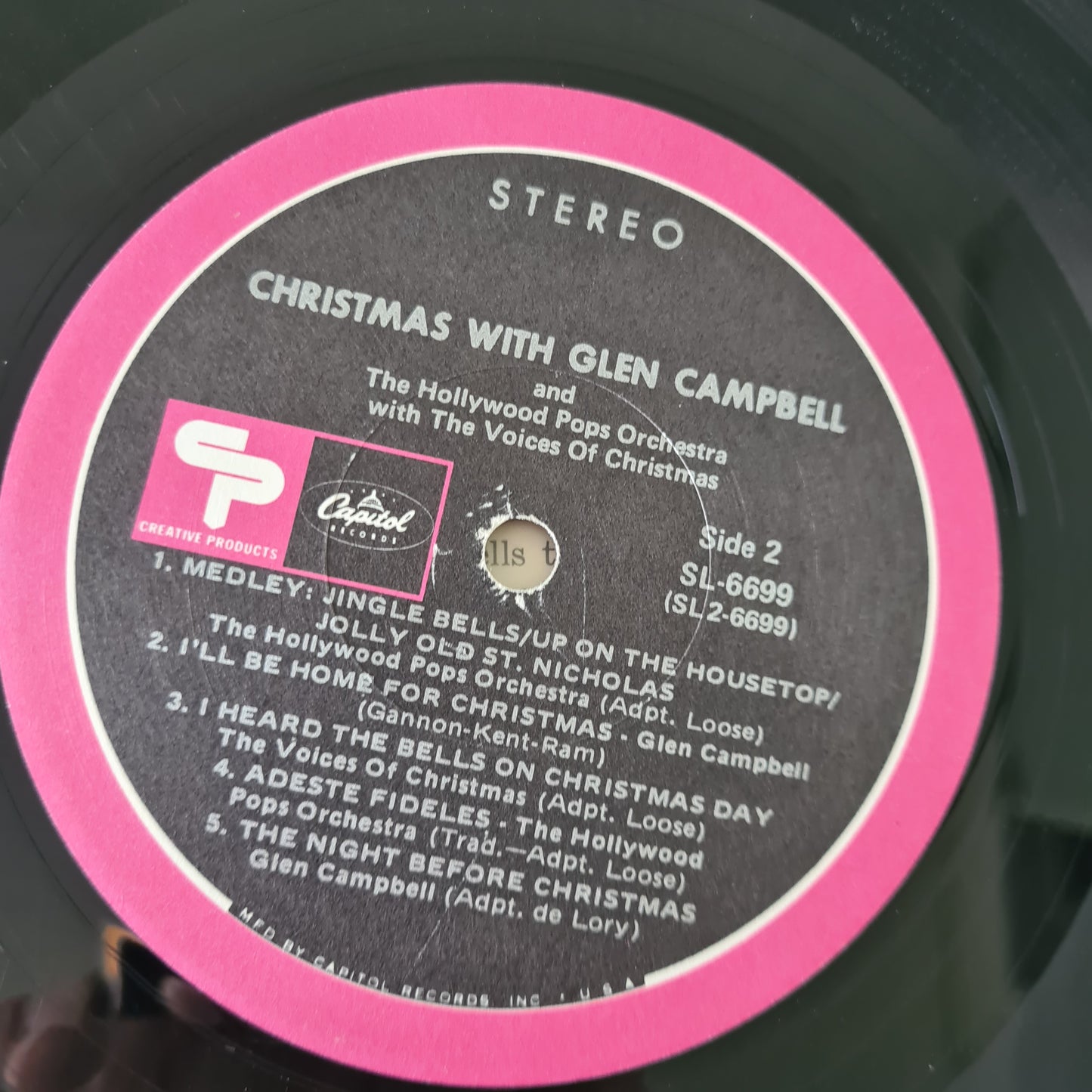 Glen Campbell – Christmas With Glen Campbell And The Hollywood Pops Orchestra With The Voices Of Christmas - 1968 (1971 USA Pressing) - Vinyl Record LP - Sound Hound Records