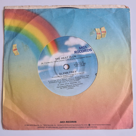 Glenn Frey (Eagles) - The Heat Is On (Beverly Hills Cop) - 1985 - Vinyl Record 7" Single - 45 RPM - Sound Hound Records
