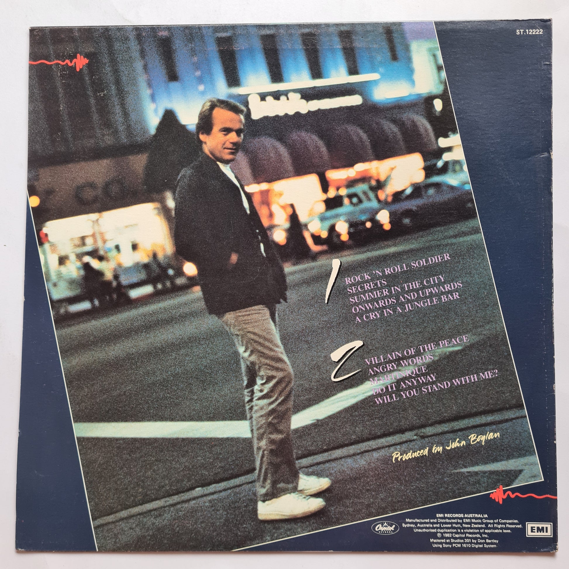 Glenn Shorrock (Little River Band) – Villain Of The Peace - 1982 - Vinyl Record LP - Sound Hound Records