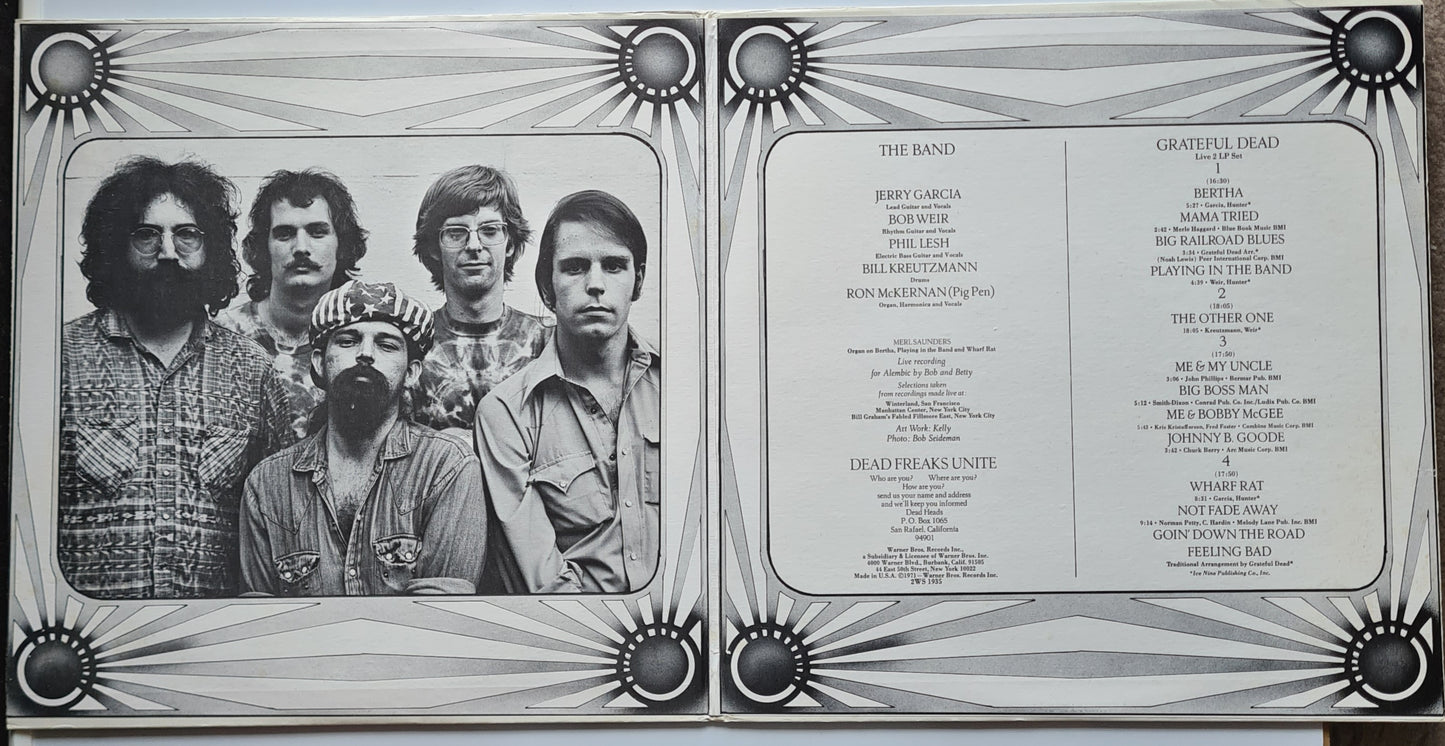 Grateful Dead – Grateful Dead (Live: Skull & Roses) - 1971 (1975 USA Goldisc pressing) - Vinyl Record 2LP - Sound Hound Records
