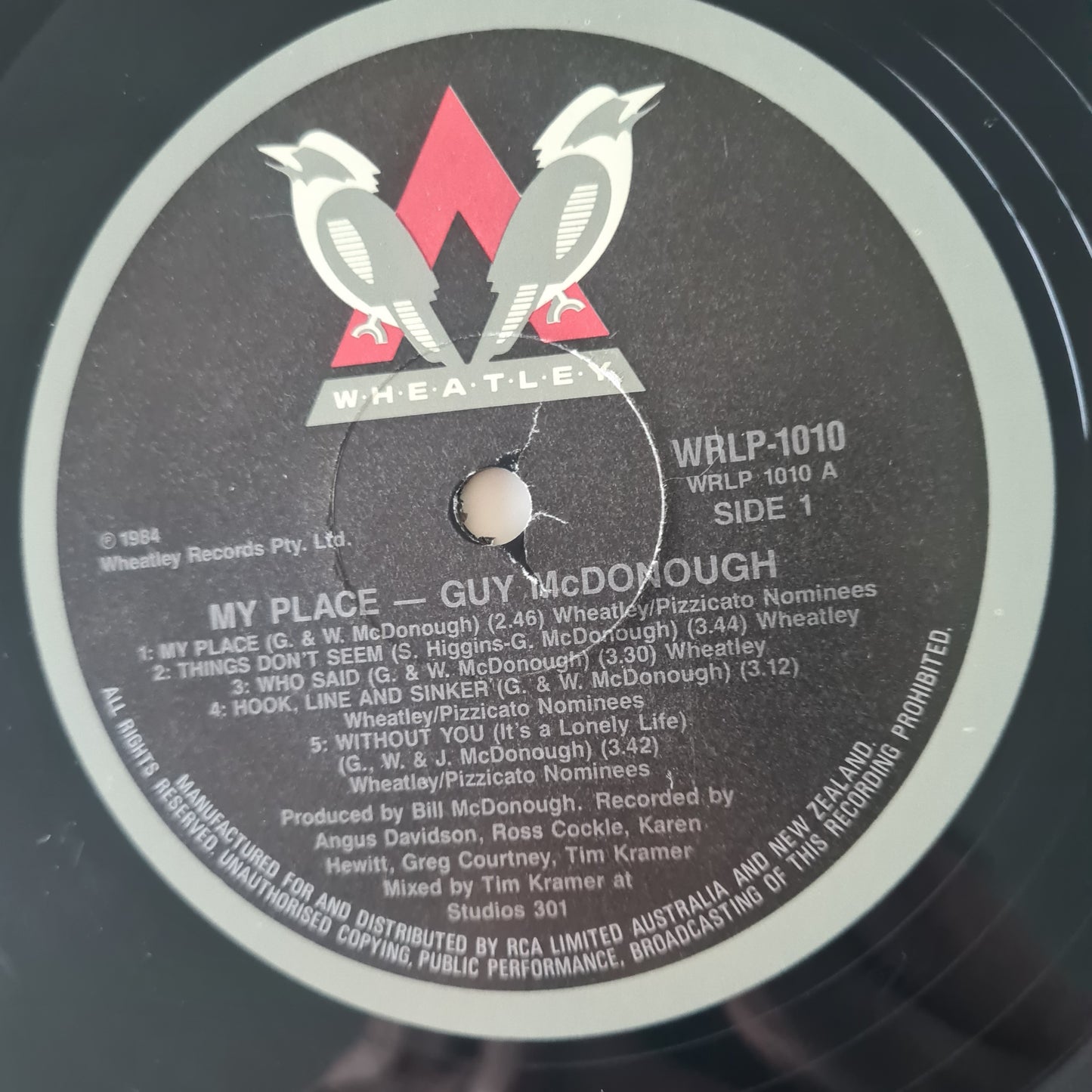 Guy McDonough (Australian Crawl) – My Place - 1984 - Vinyl Record LP - Sound Hound Records