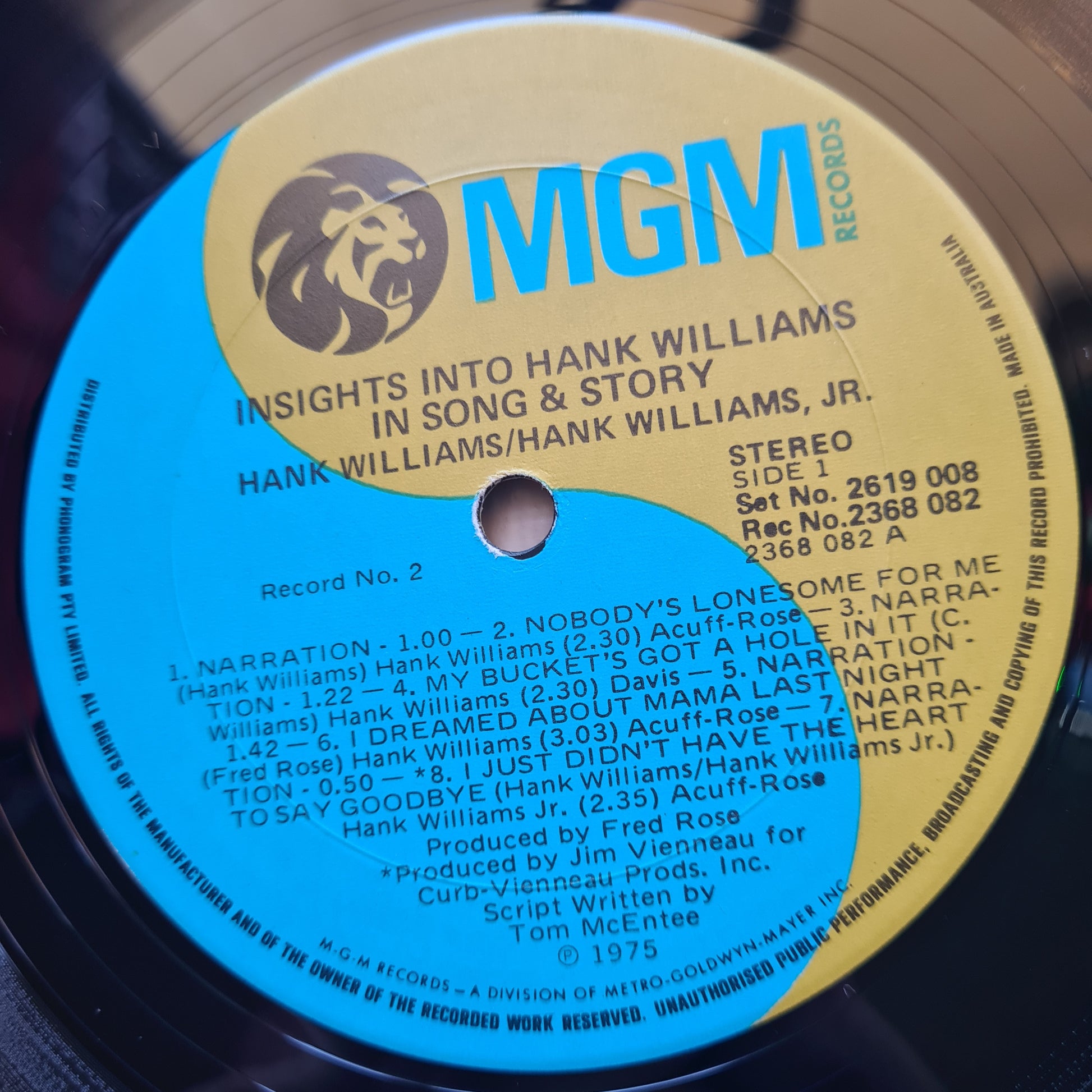 Hank Williams, Hank Williams Jr. – Insights Into Hank Williams In Song And Story - 1974 - Vinyl Record 2LP - Sound Hound Records