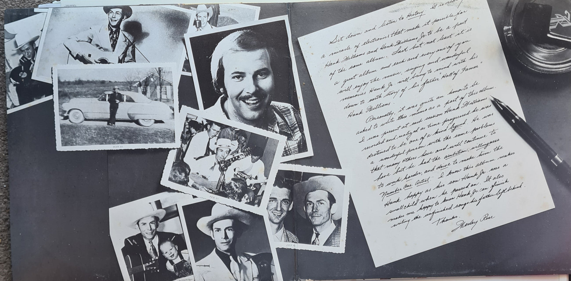 Hank Williams, Hank Williams Jr. – Insights Into Hank Williams In Song And Story - 1974 - Vinyl Record 2LP - Sound Hound Records