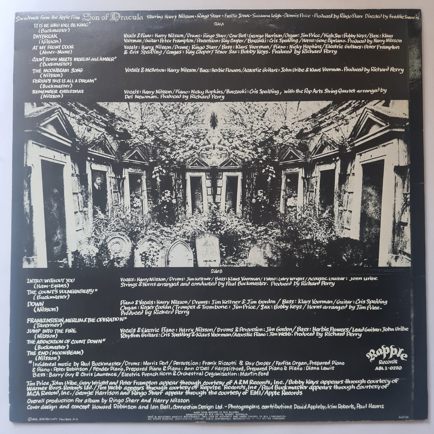 Harry Nilsson – Son Of Dracula - 1974 - Vinyl Record LP - Sound Hound Records