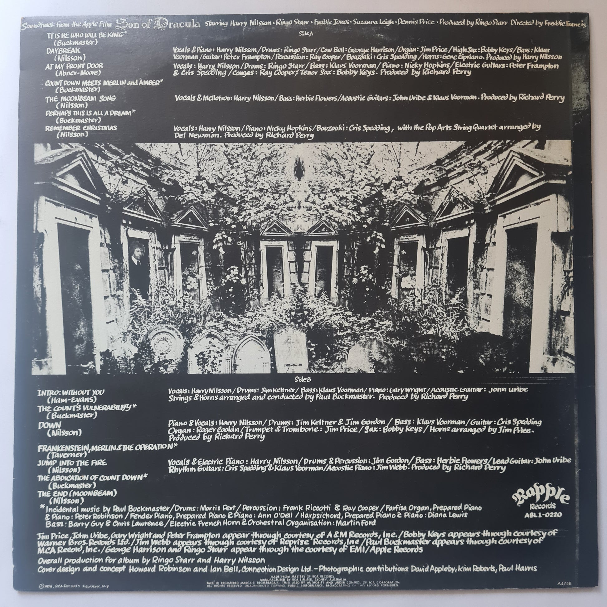 Harry Nilsson – Son Of Dracula - 1974 - Vinyl Record LP - Sound Hound Records