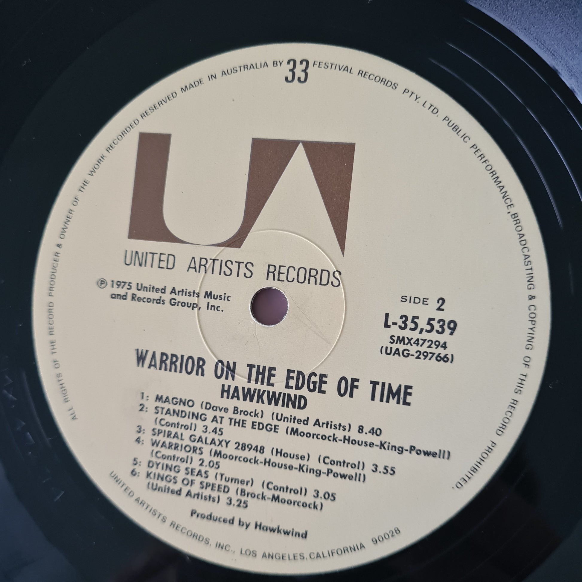 Hawkwind – Warrior On The Edge Time - 1975 - Vinyl Record LP - Sound Hound Records
