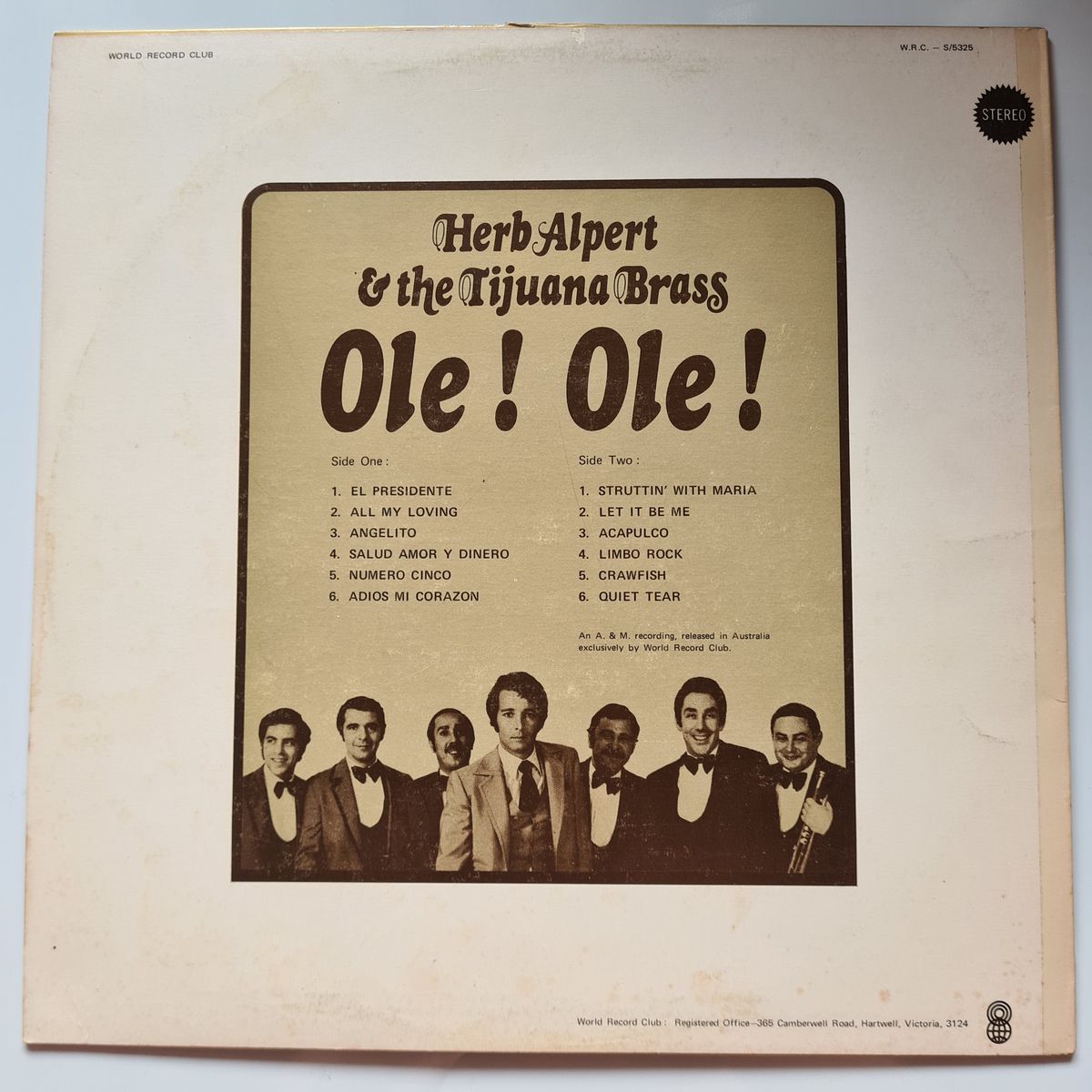 Herb Alpert & The Tijuana Brass – Ole ! Ole ! - 1966 (1973 Australian Pressing) - Vinyl Record LP