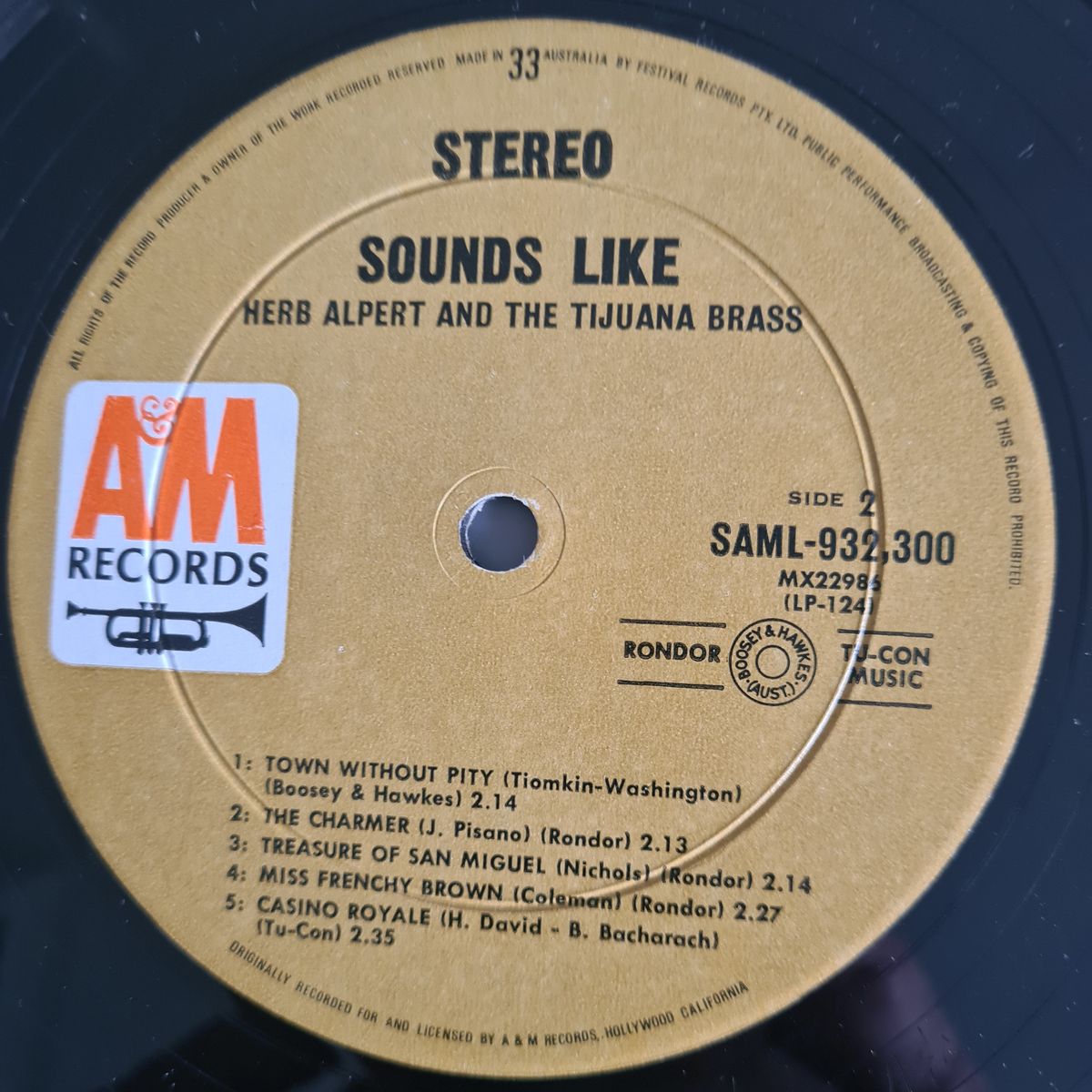 Herb Alpert & The Tijuana Brass – Sounds Like...Herb Alpert & The Tijuana Brass - 1967 - Vinyl Record LP