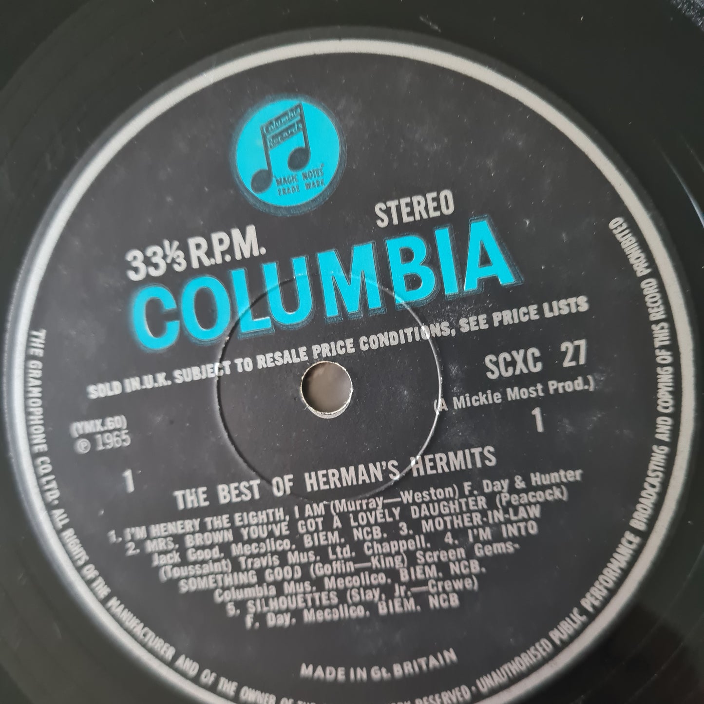 Herman's Hermits – The Best Of Herman's Hermits - 1965 (UK Pressing) - Vinyl Record LP - Sound Hound Records