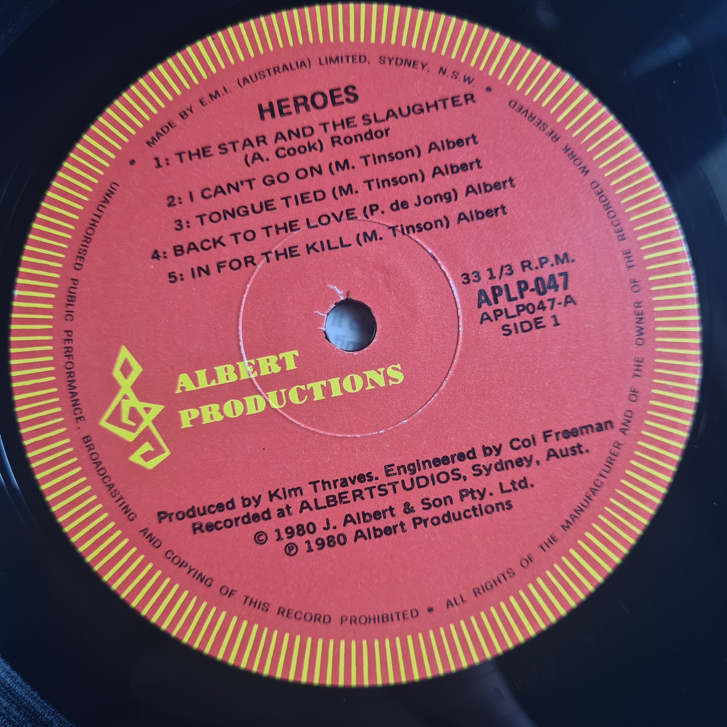 Heroes – Heroes - 1980 - Vinyl Record LP - Sound Hound Records