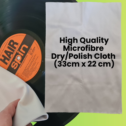 High Quality Microfibre Vinyl Record/CD - Dry/Polish Cloth  (33cm x 22 cm)- Free Postage