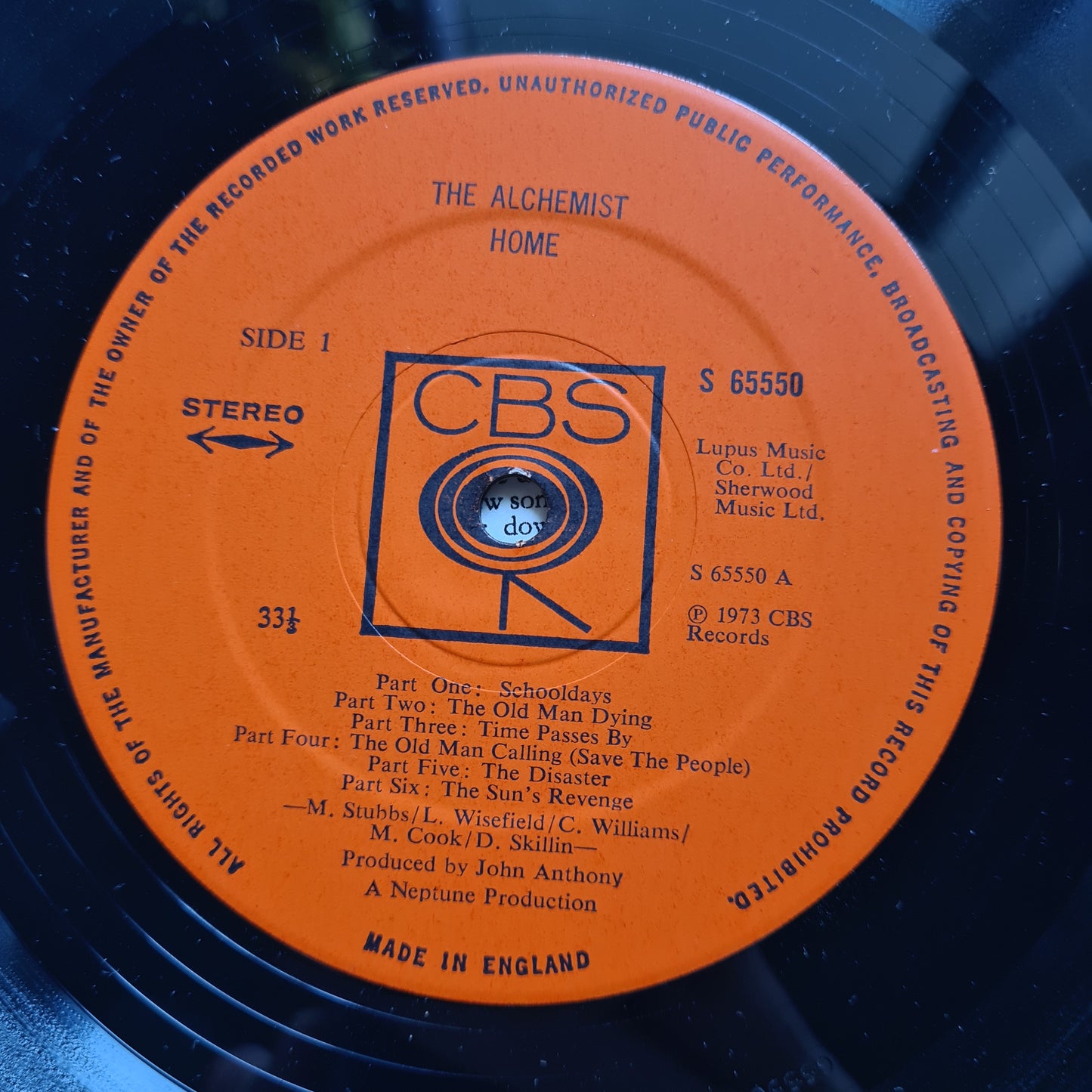 Home (Cliff Williams of AC/DC) – The Alchemist - 1973 (UK 1st Pressing) - Vinyl Record LP (near mint) - Sound Hound Records