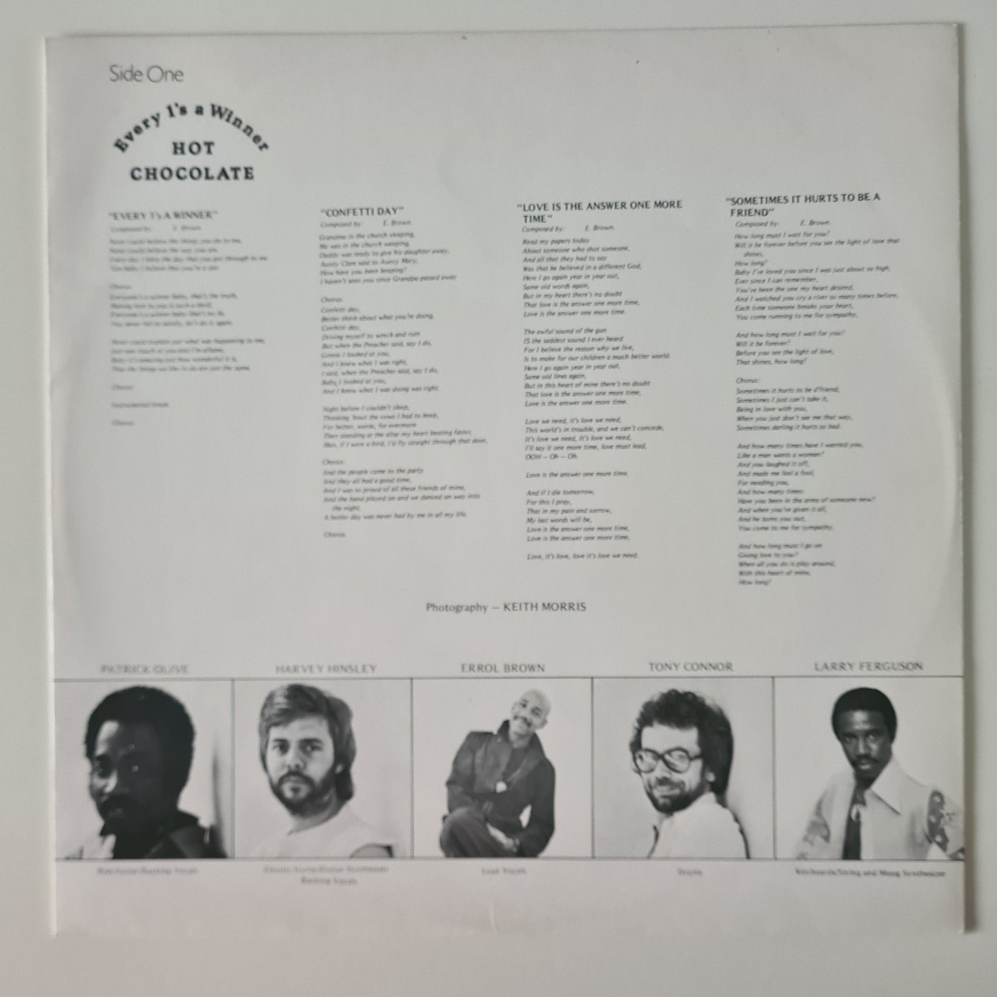 Hot Chocolate – Every 1's A Winner - 1978 - Vinyl Record LP - Sound Hound Records
