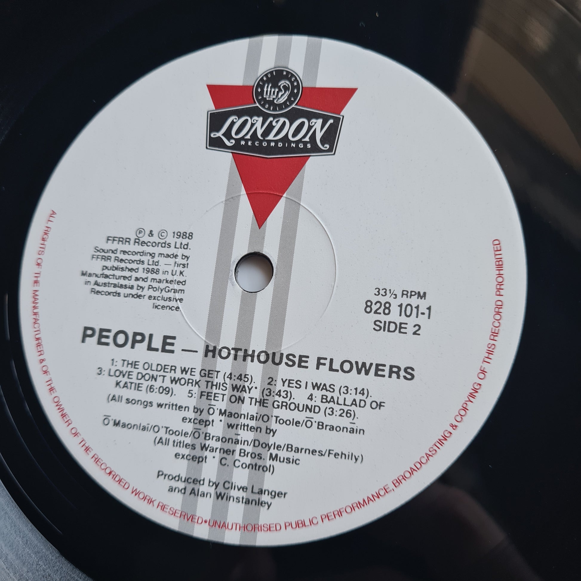 Hothouse Flowers – People - 1988 - Vinyl Record LP - Sound Hound Records