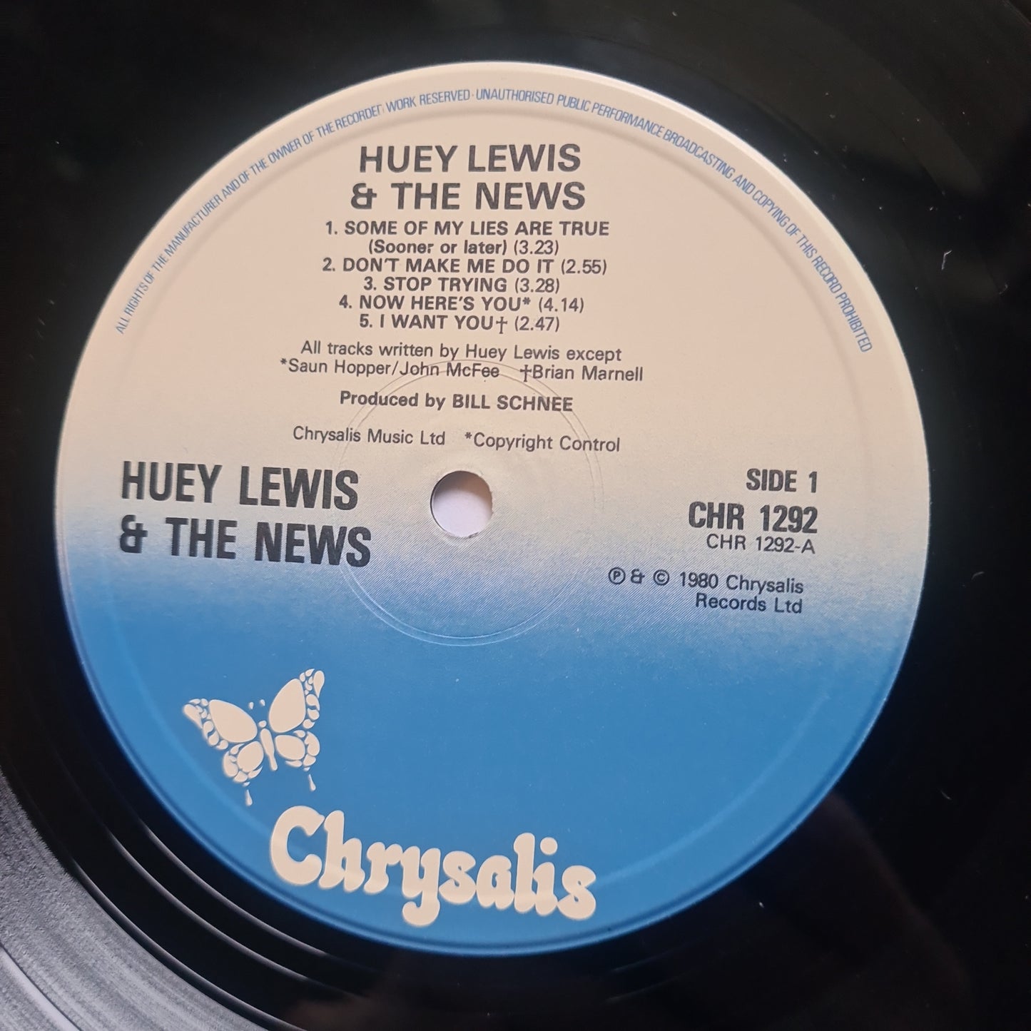 Huey Lewis & The News – Huey Lewis & The News - 1980 - Vinyl Record LP - Sound Hound Records